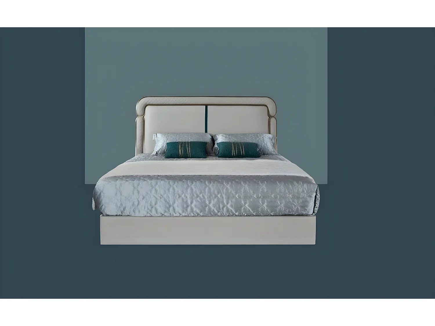 Bett Schlafzimmer Beige Modern Design Möbel Holz Luxus Neu