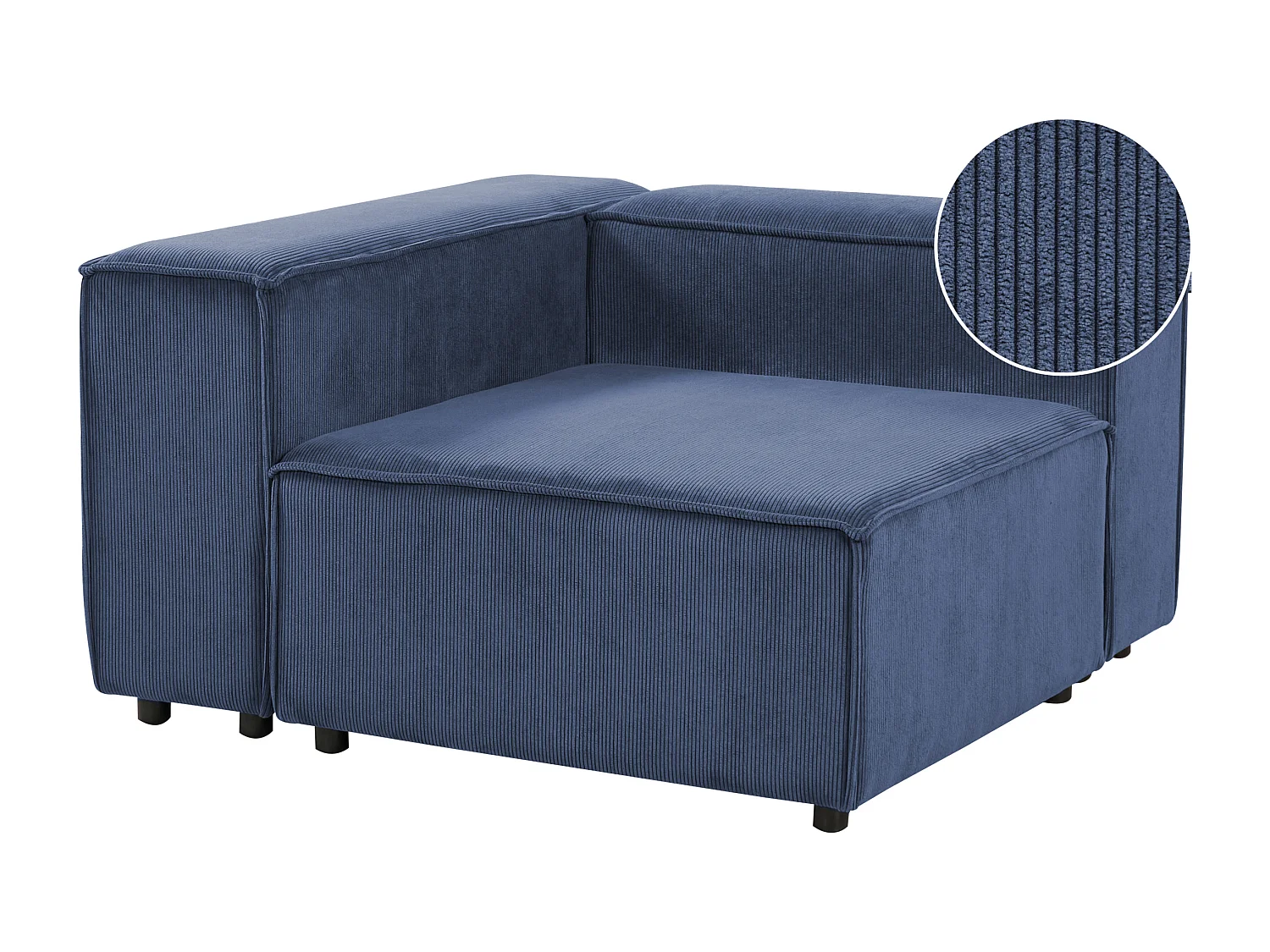 Module d'angle APRICA Velours côtelé Bleu foncé