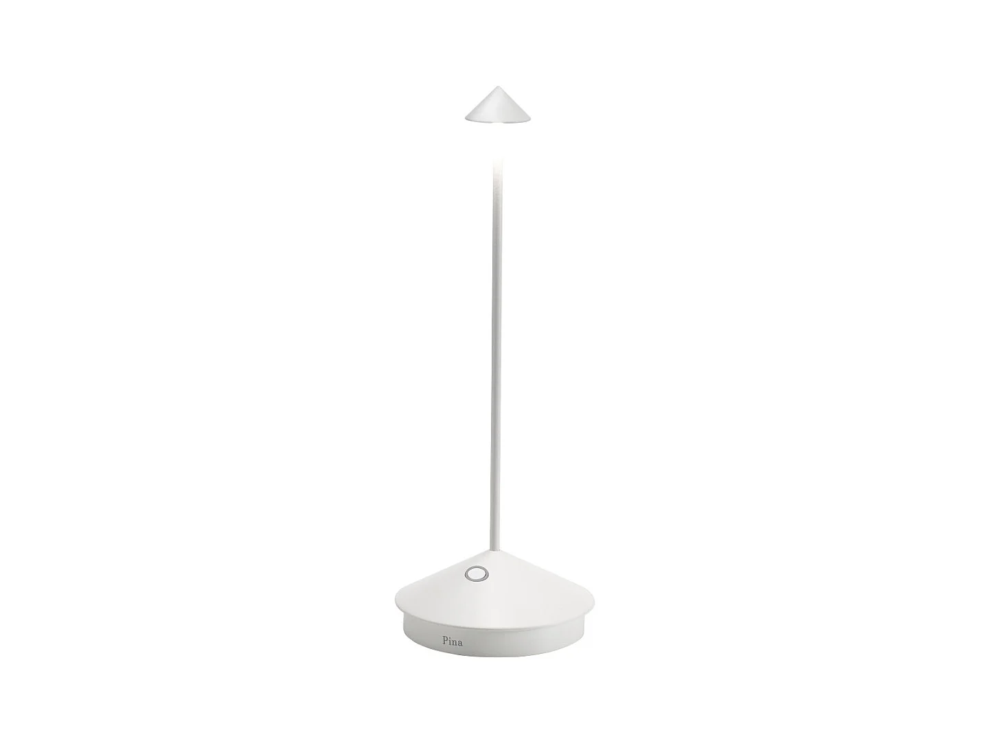 Lampe de table LED sans fil rechargeable et dimmable Pina Pro Blanc Zafferano