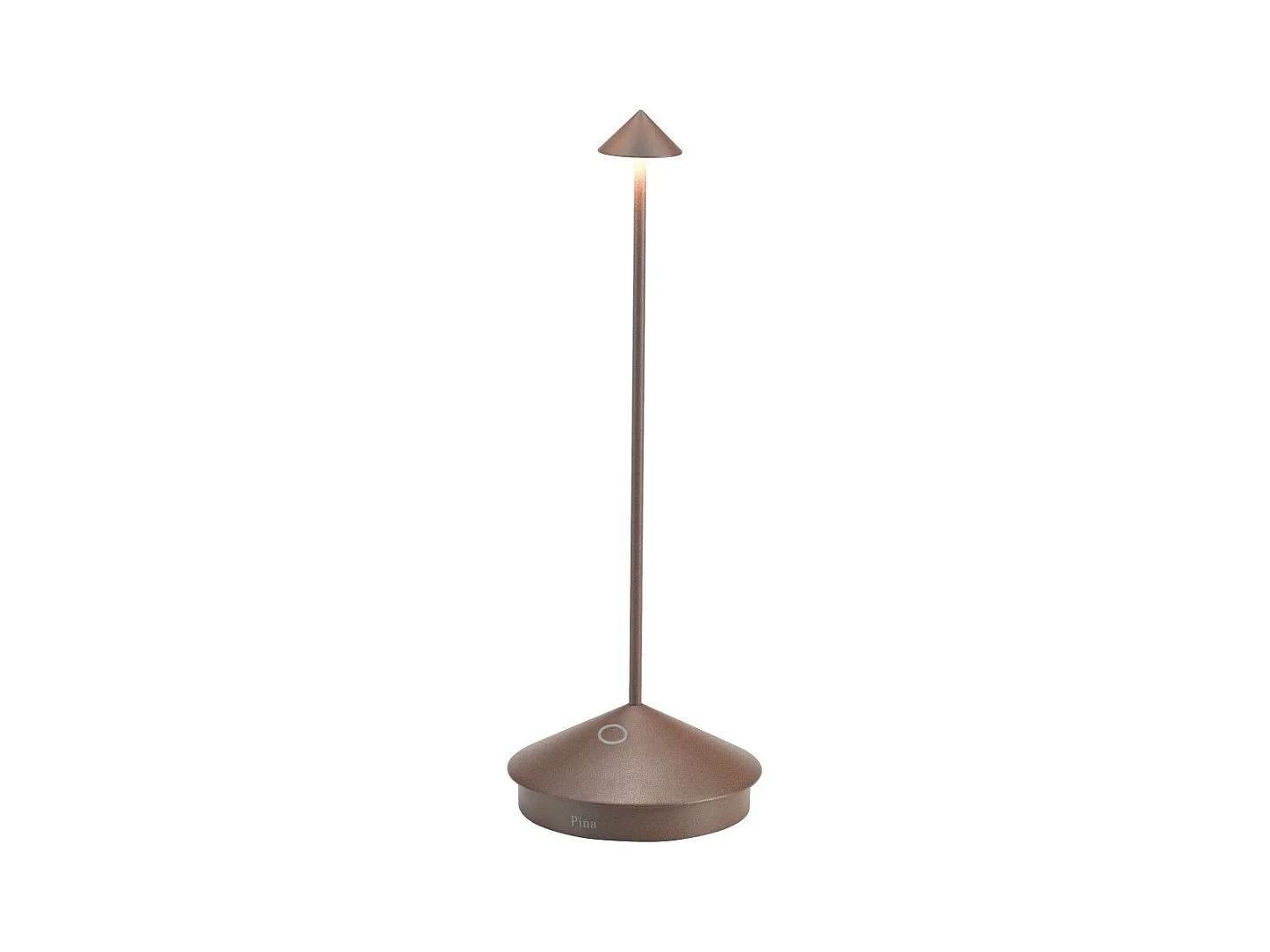Lampe de table LED Pina Pro Corten rechargeable et dimmable sans fil Zafferano