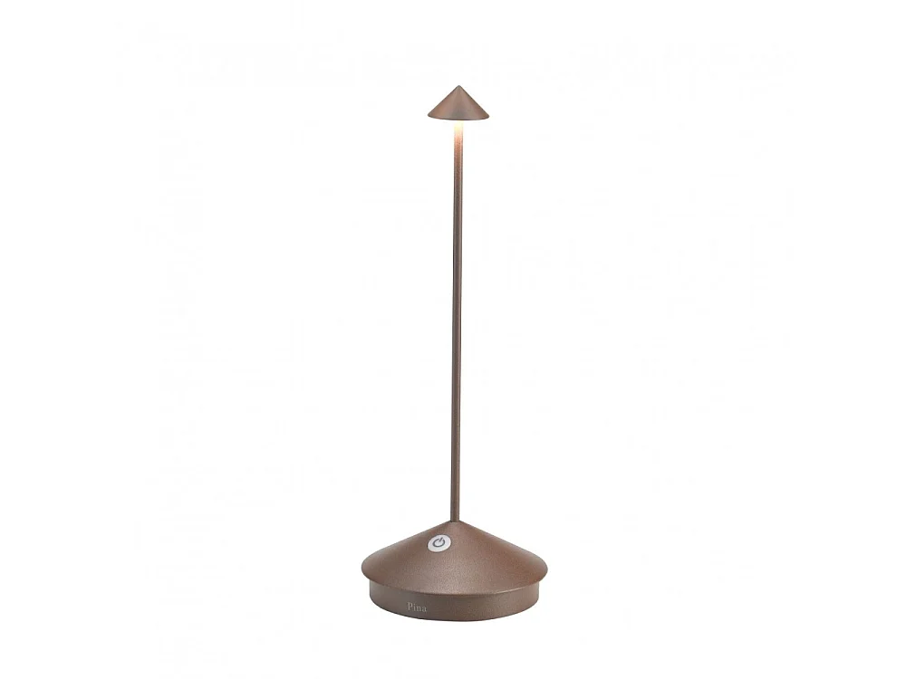 Luminária de mesa LED sem fio recarregável e regulável Pina Pro Corten, cor Zafferano