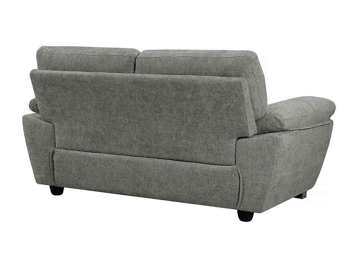 Canapé fixe en tissu "Dallas" - 169 x 88 x 90 cm - 2 places - Gris