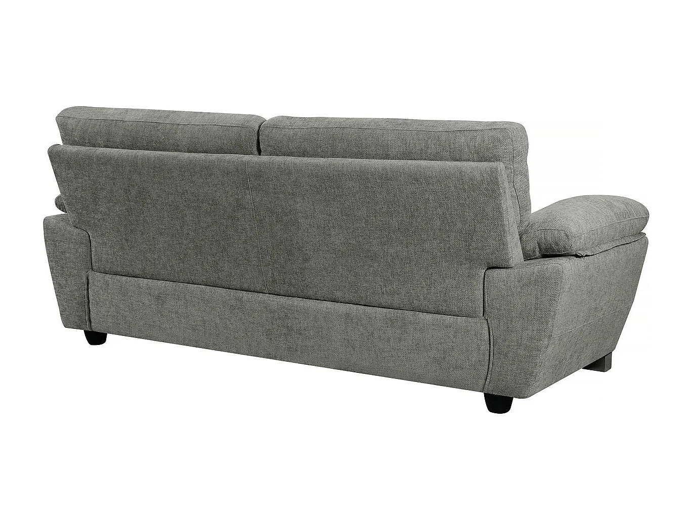 Canapé fixe en tissu "Dallas" - 210 X 88 X 90 cm - 3 places - Gris