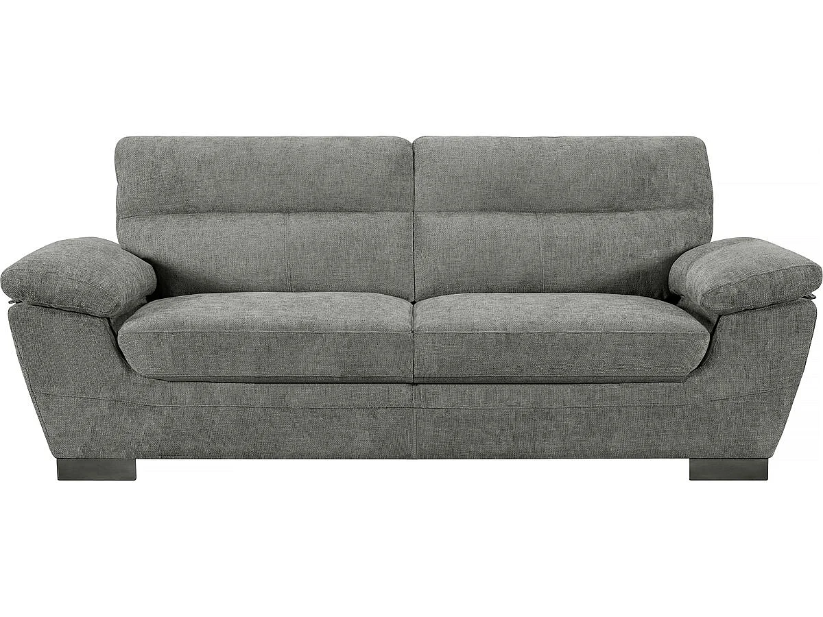 Bank bankstel stoffen meubel "Dallas" - 210 X 88 X 90 cm - 3 zits - Grijs