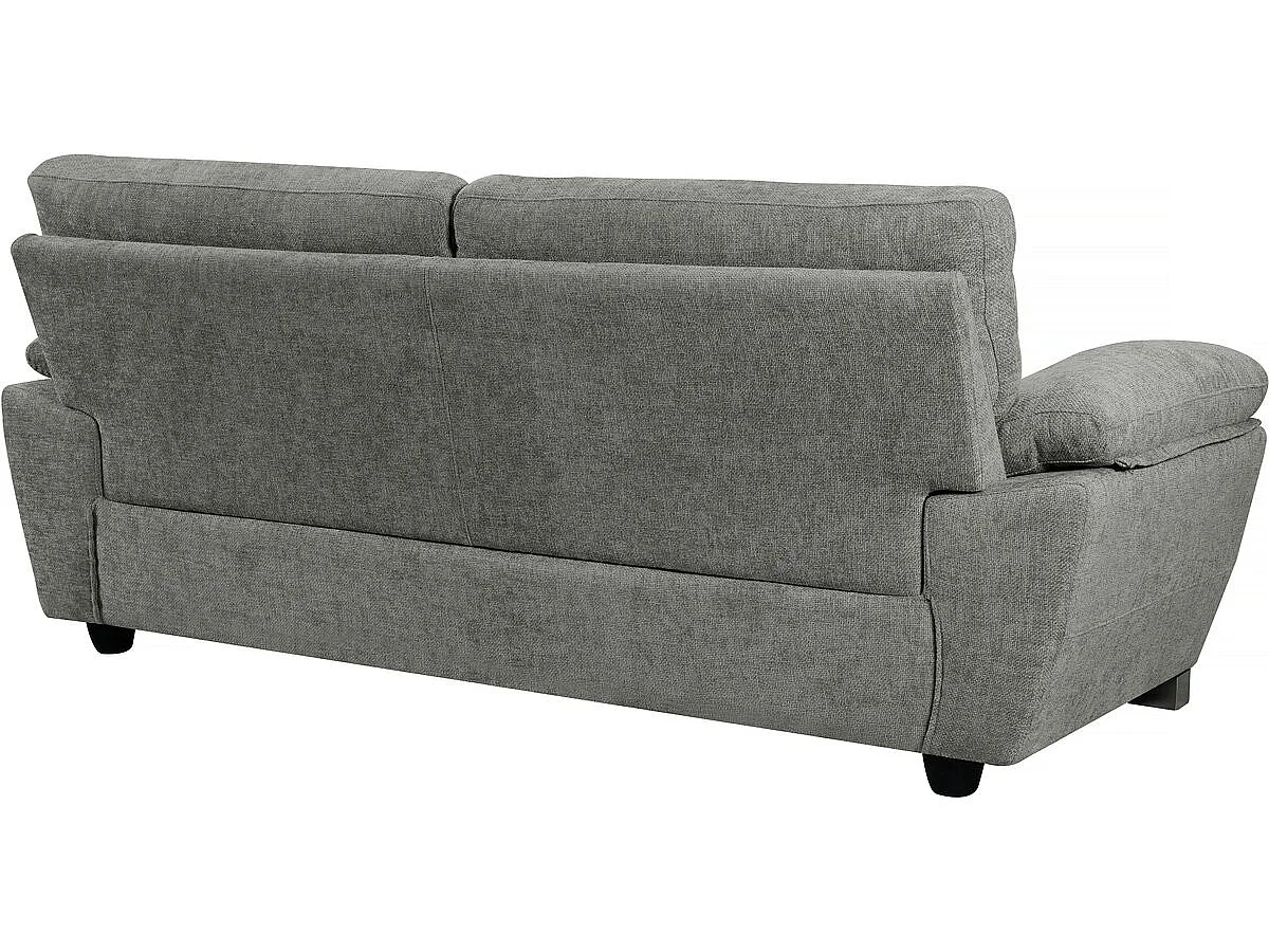 Bank bankstel stoffen meubel "Dallas" - 210 X 88 X 90 cm - 3 zits - Grijs