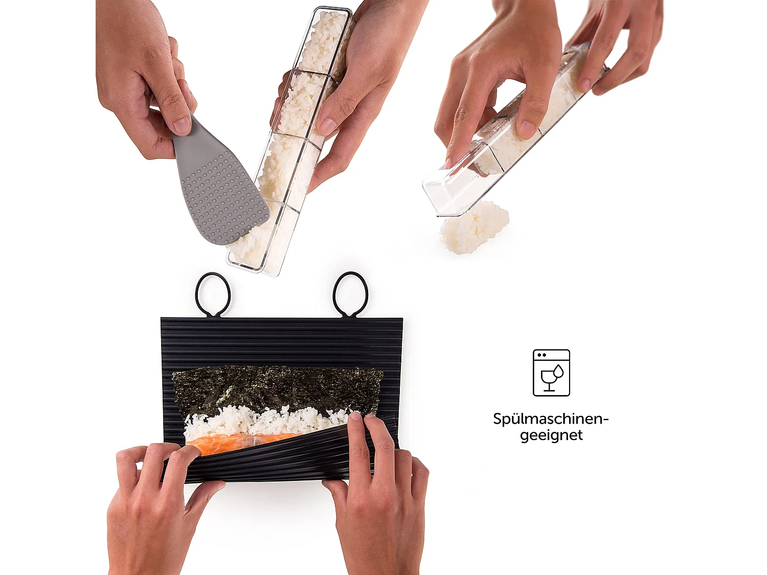 Blumtal Sushi Set Spülmaschinenfeste Sushimatte -