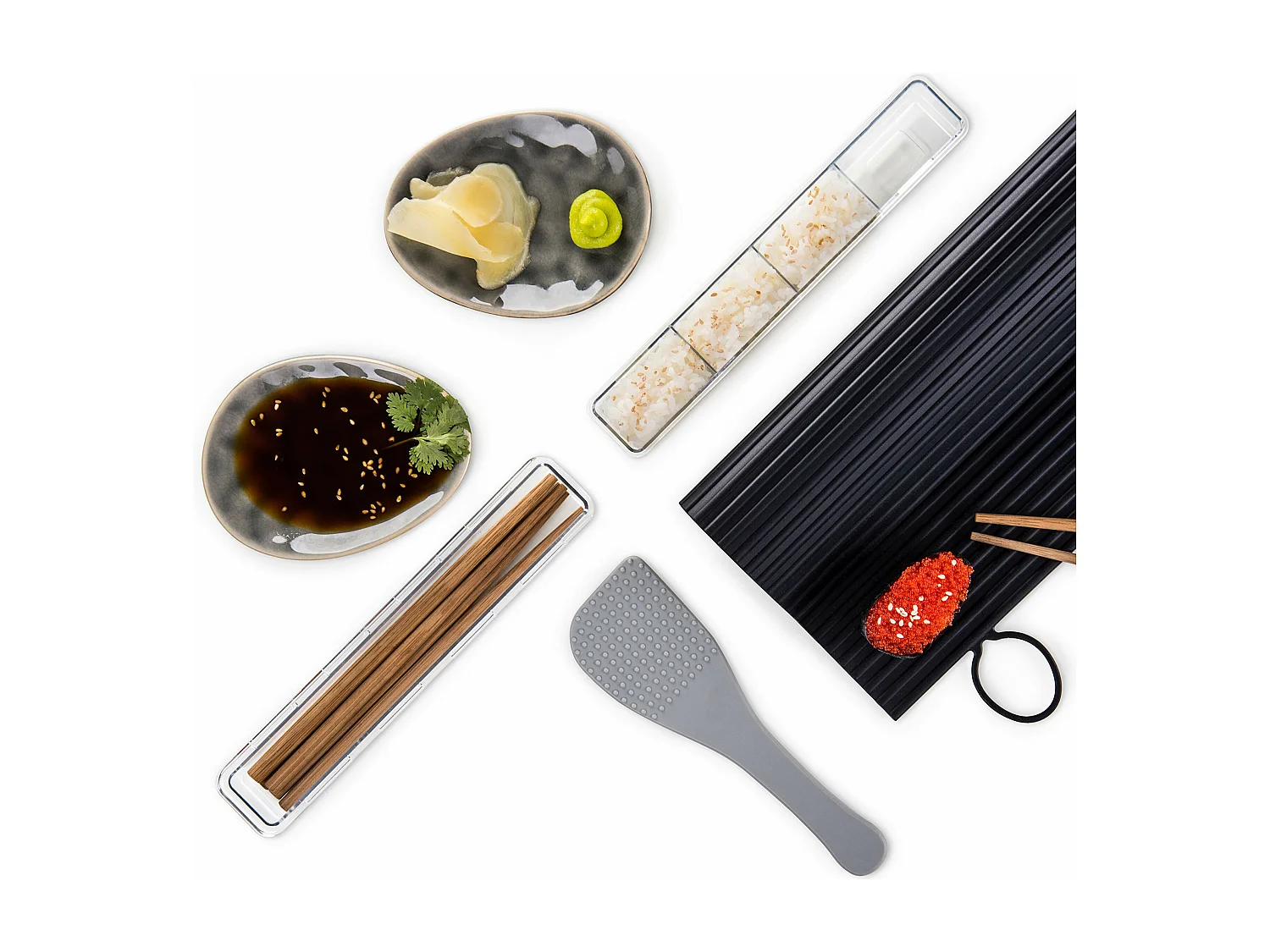 Blumtal Sushi Set Spülmaschinenfeste Sushimatte -