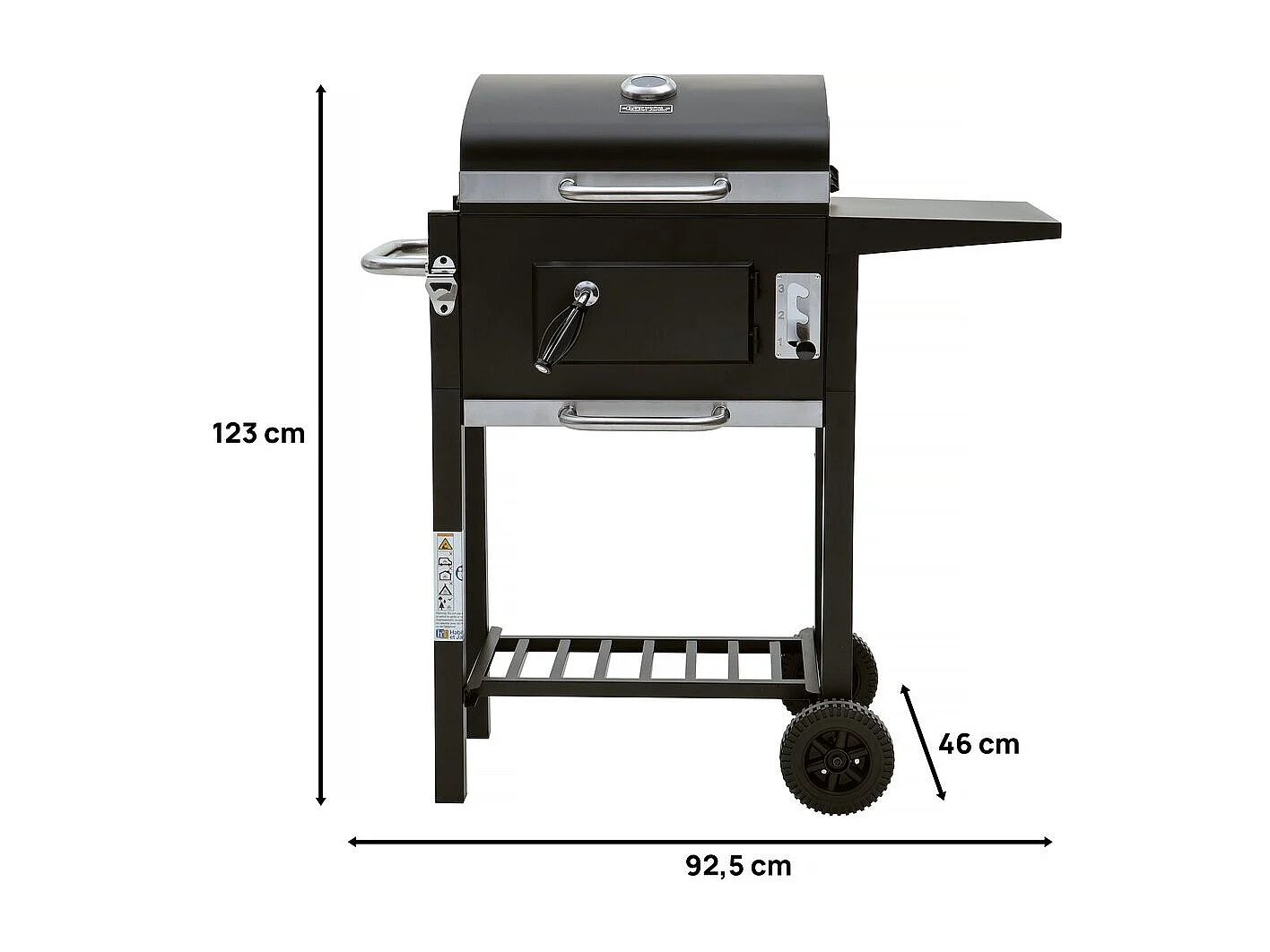 Barbecue charbon de bois "Vicomte" - 92.5 x 46 x 123 cm
