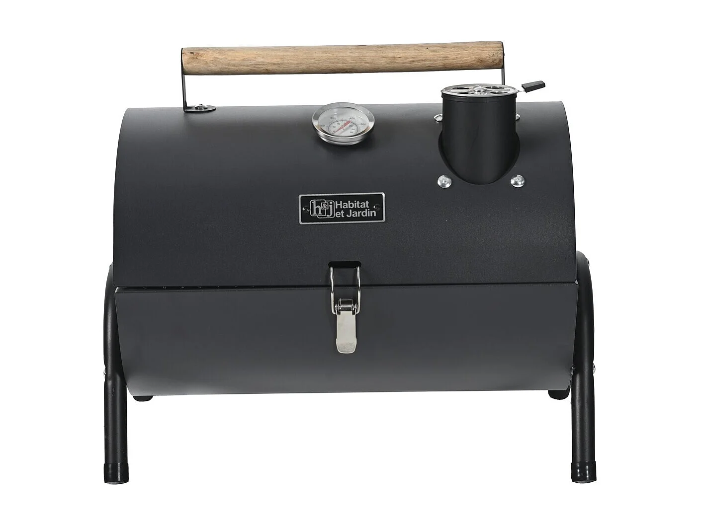 Barbecue charbon de bois portable "Captain" - 42 x 27 x 43 cm - Noir