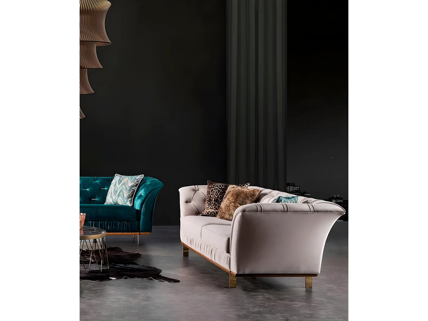 Für Wohnzimmer Luxuriöses Set Sofa+Sessel Bequem Textil Modern Neu