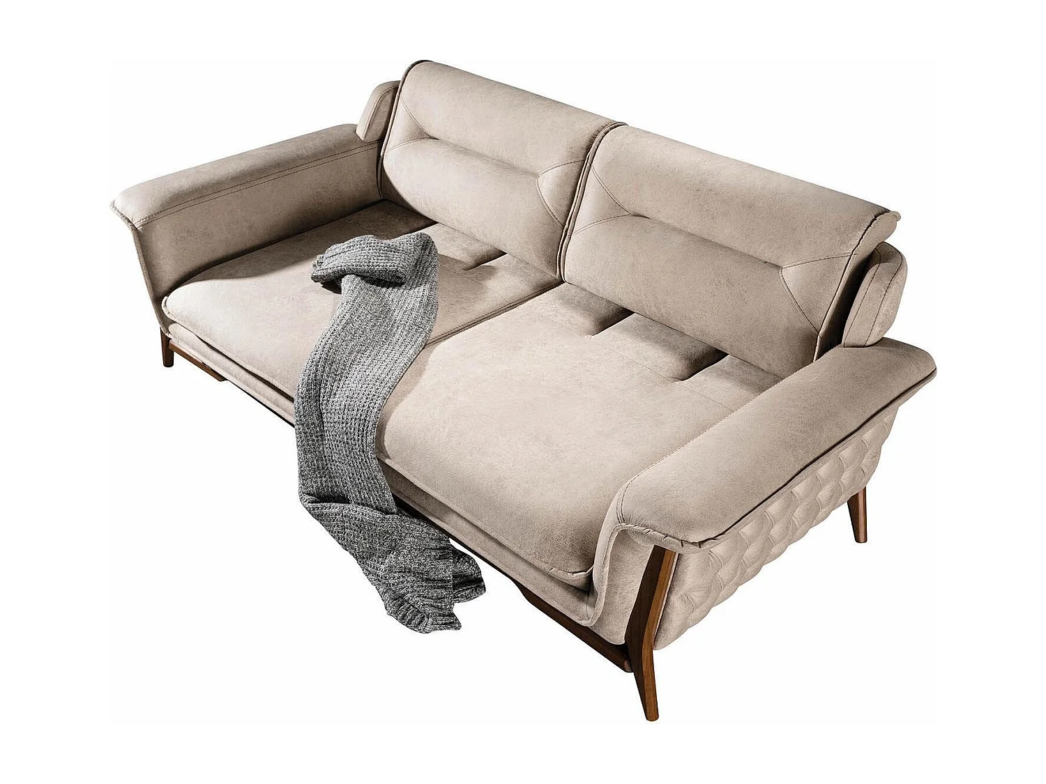 Luxuriöses Wohnzimmer Set Moderne Sofagarnitur Sessel Dreisitzer Stil