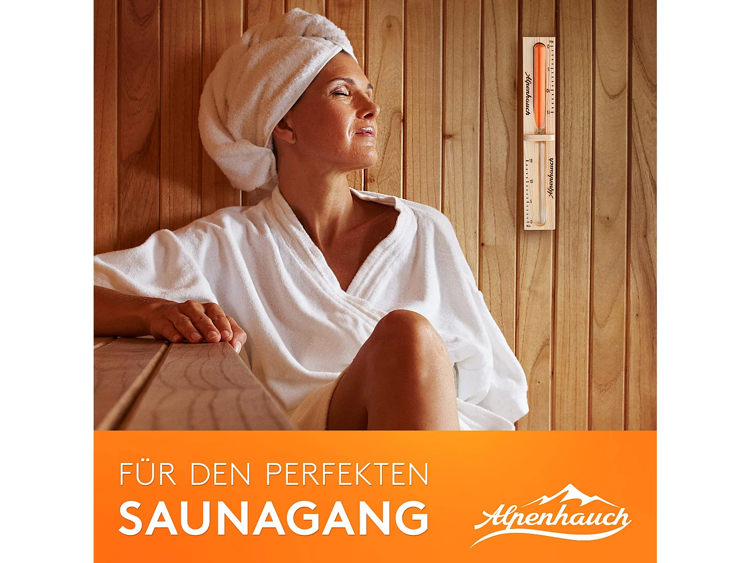 ALPENHAUCH Sauna Sanduhr 15 Minuten aus 100%