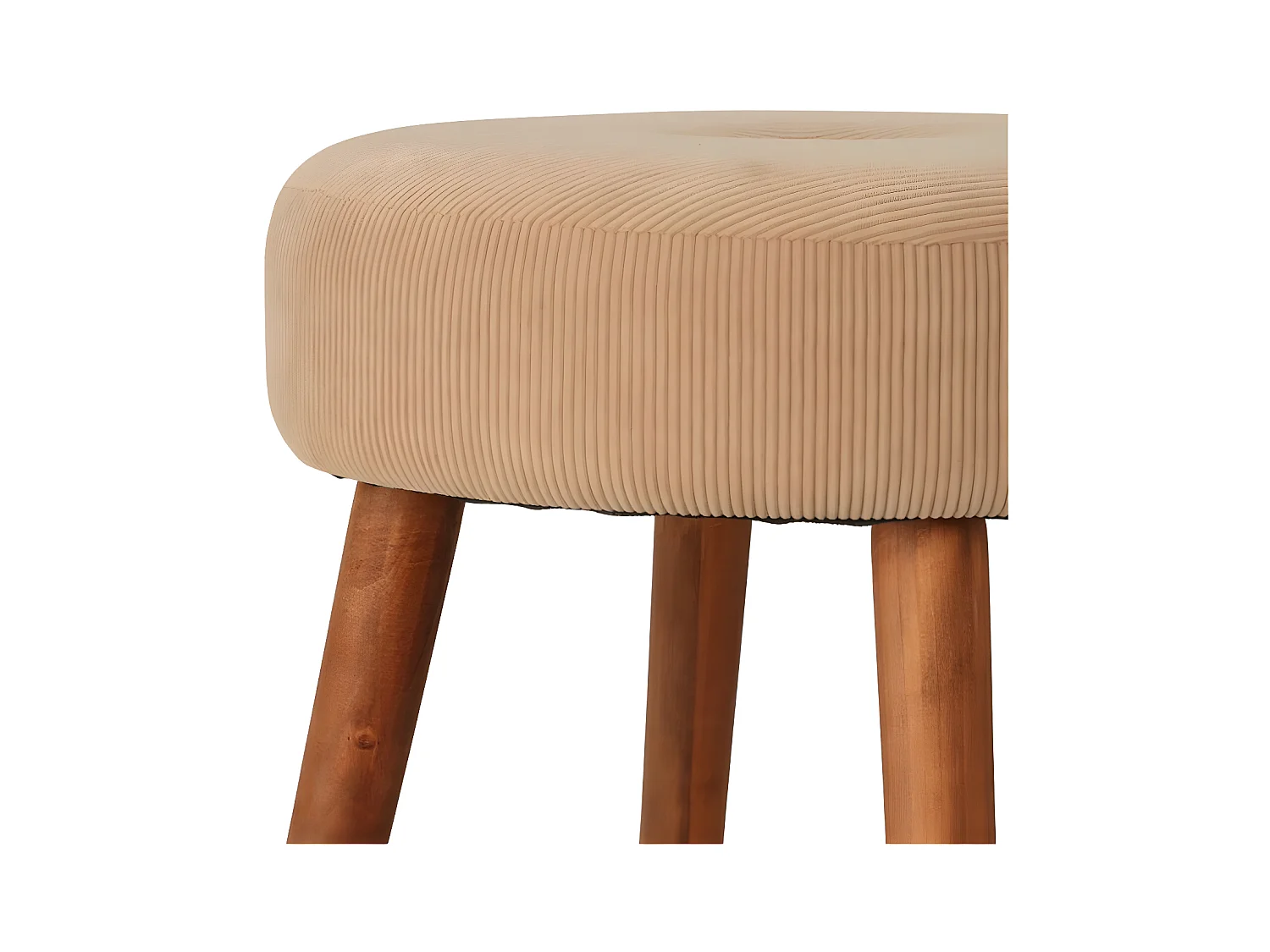 Taburete beige Ø35x45 cm