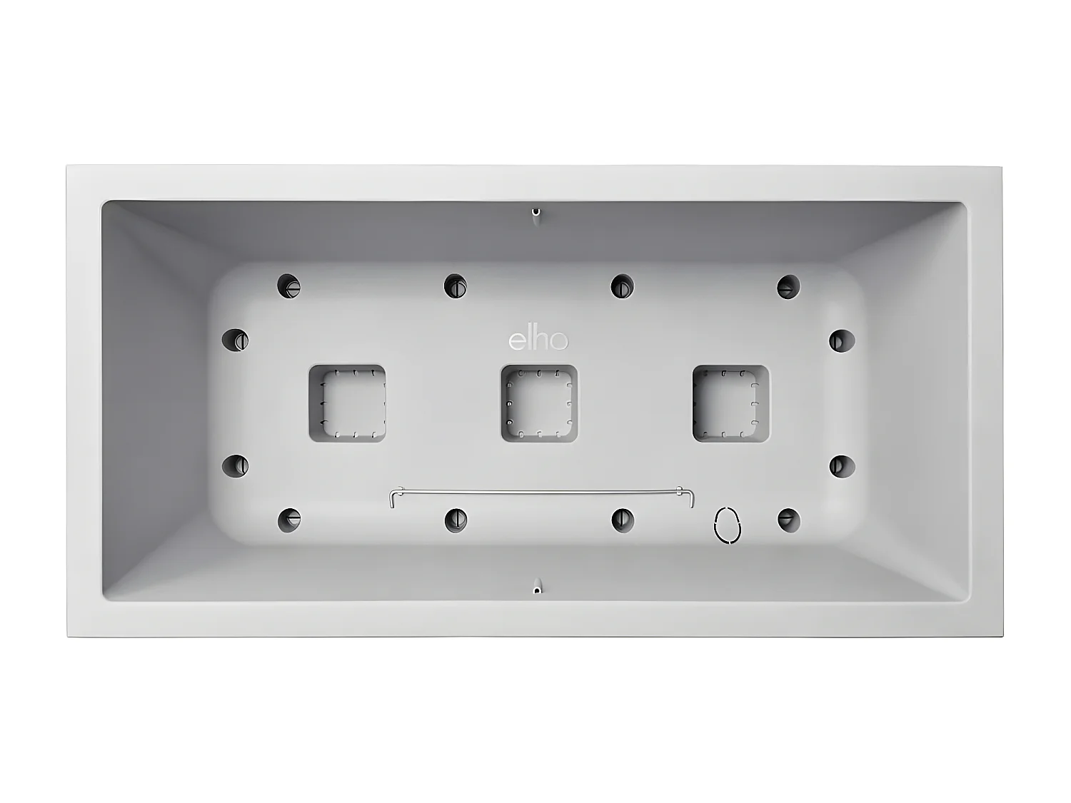 Jardinière rectangle en plastique 80 x 40 cm Elho Vivo gris ciment