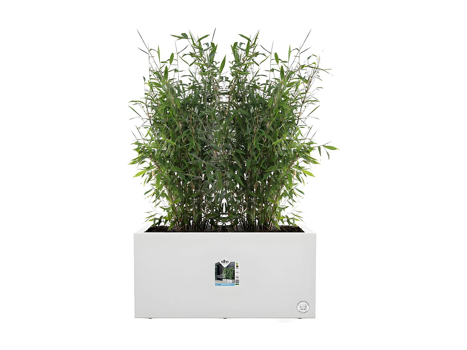 Jardinière rectangle en plastique 80 x 40 cm Elho Vivo Long blanc