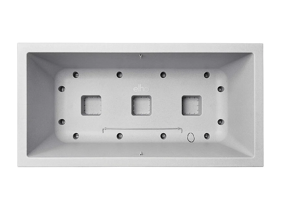 Jardinière rectangle en plastique 60 x 30 cm Elho Vivo - gris ciment