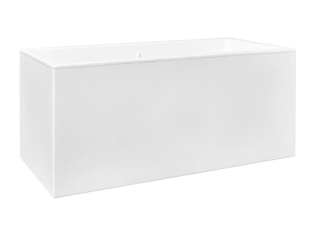 Jardinière rectangle en plastique 60 x 30 cm Elho Vivo Long - blanc