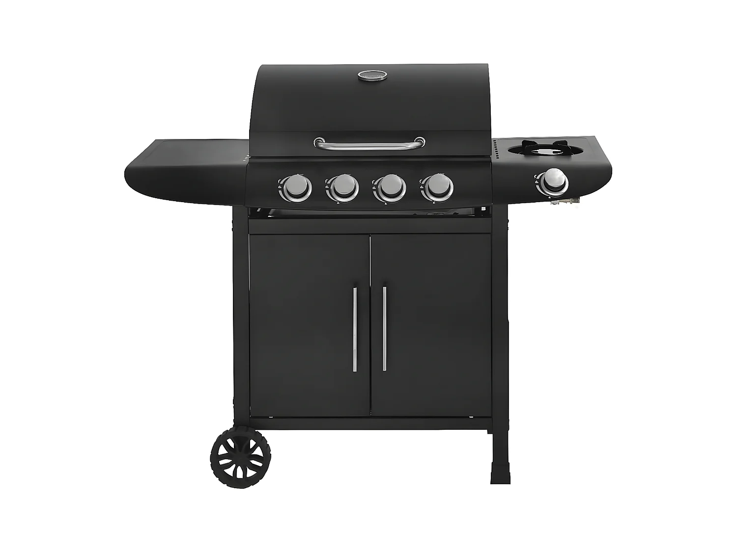 Barbecue gaz "Feria 5" - 5 brûleurs dont 1 latéral - 14,5 kw - Noir