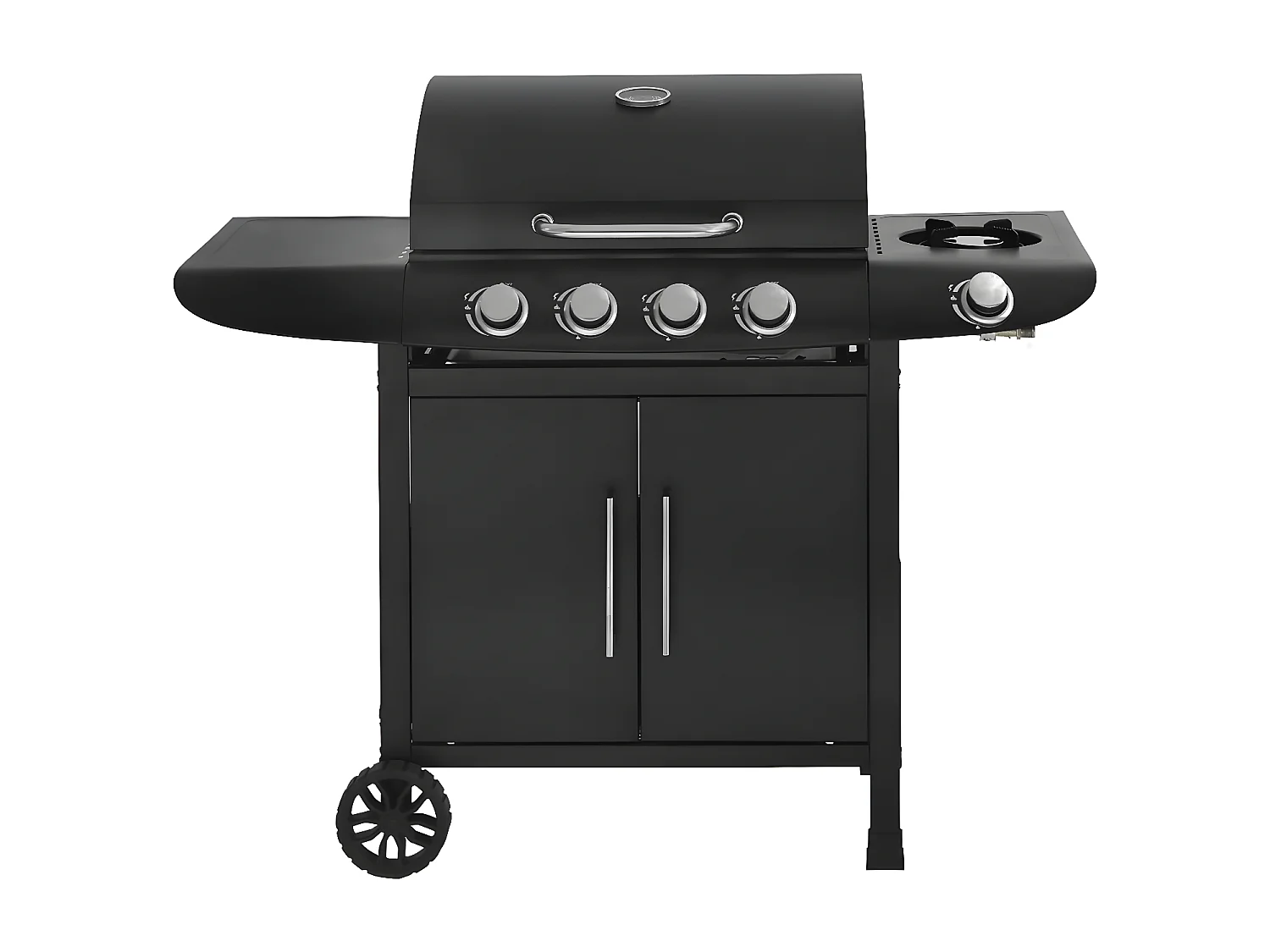 Barbecue gaz "Feria 5" - 5 brûleurs dont 1 latéral - 14,5 kw - Noir