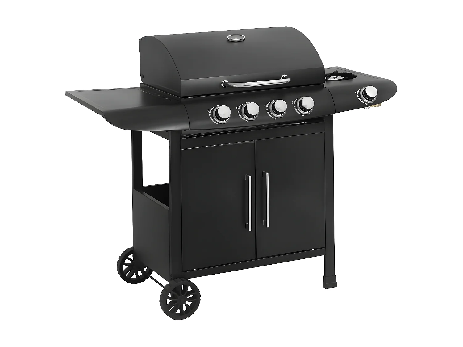 Barbecue gaz "Feria 5" - 5 brûleurs dont 1 latéral - 14,5 kw - Noir