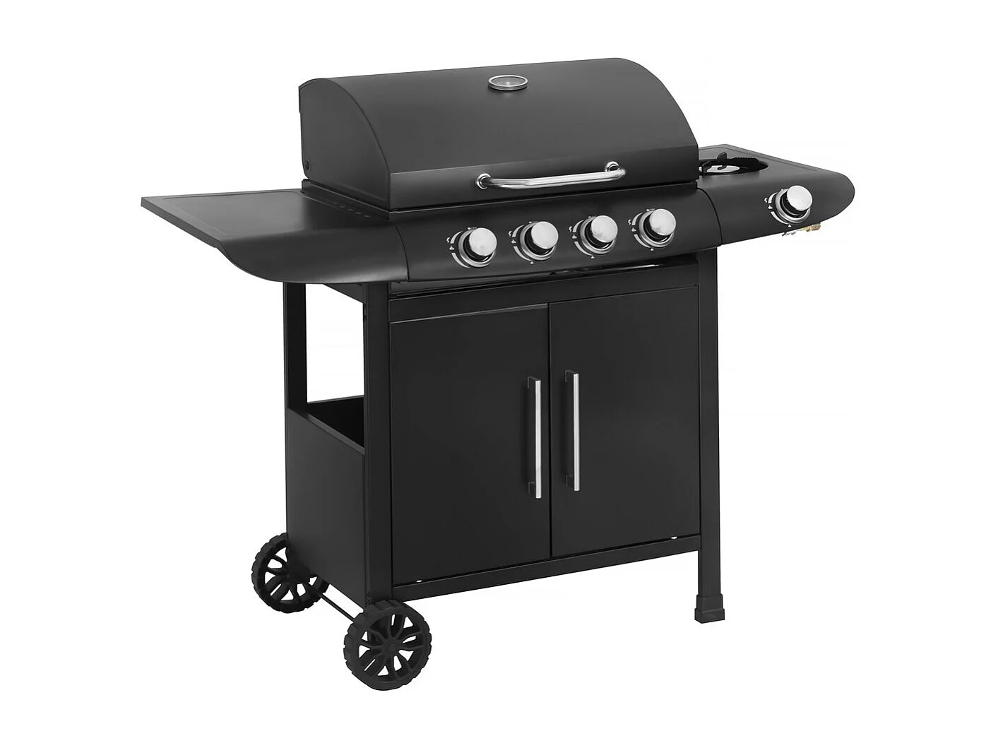 Barbecue gaz "Feria 5" - 5 brûleurs dont 1 latéral - 14,5 kw - Noir