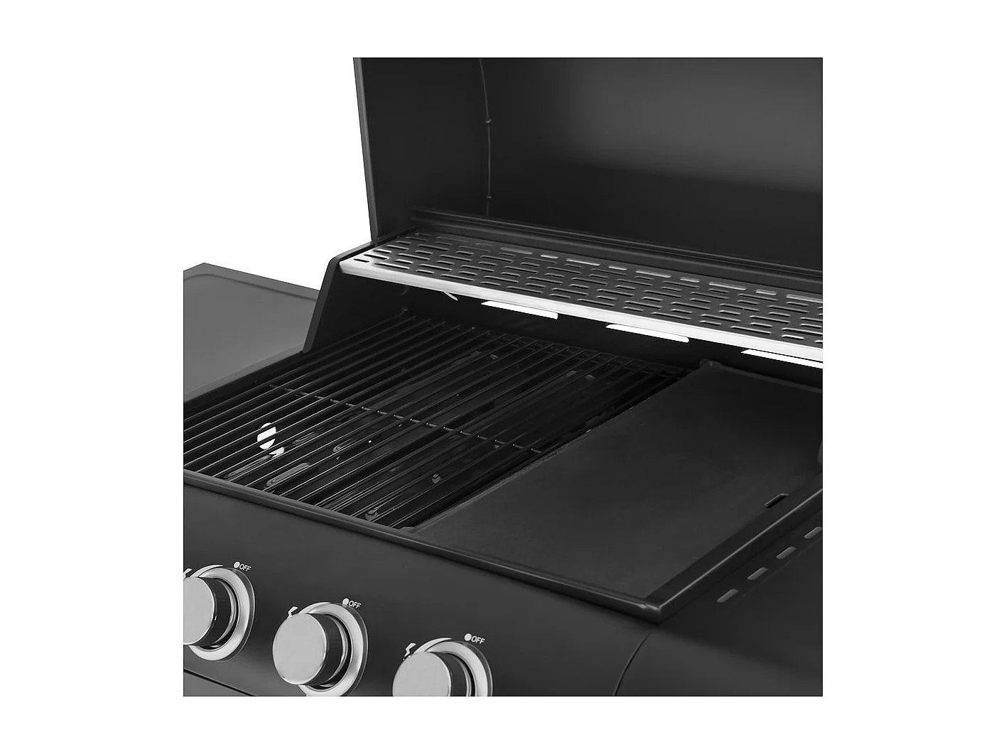 Barbecue gaz "Feria 5" - 5 brûleurs dont 1 latéral - 14,5 kw - Noir