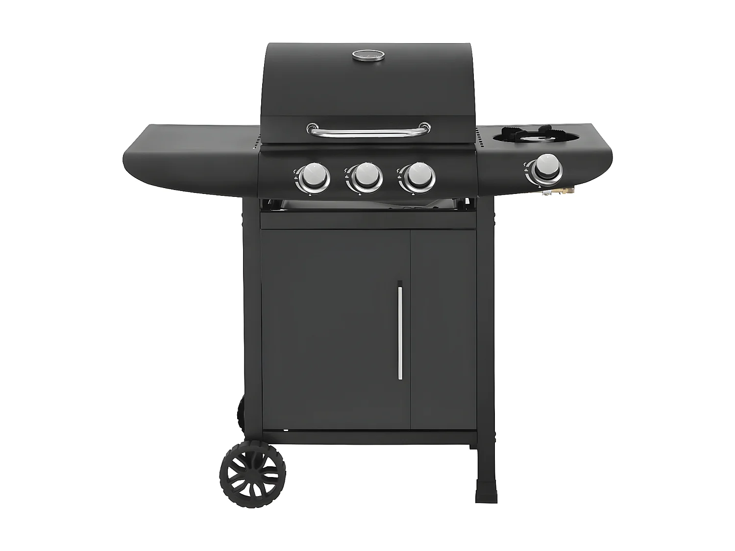Churrasqueira a gás "Feria 4" - 4 queimadores, 1 lateral - Preto