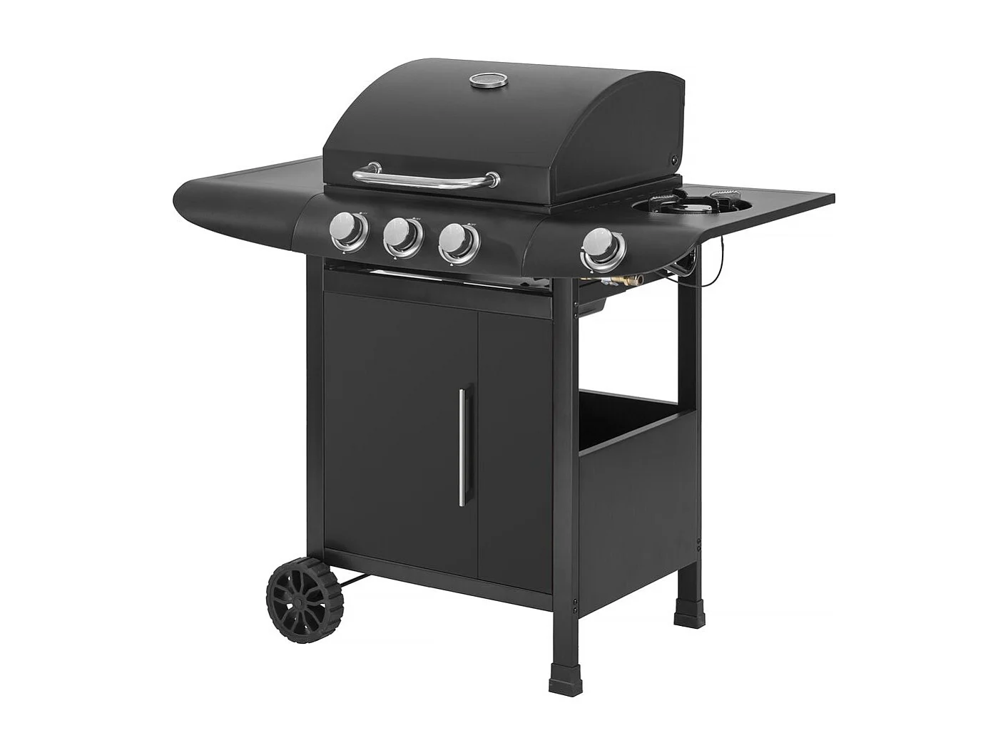 Barbecue gaz "Feria 4" - 4 brûleurs dont 1 latéral - 11.5 kw - Noir