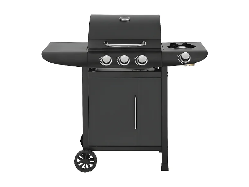 Barbecue gaz "Feria 4" - 4 brûleurs dont 1 latéral - 11.5 kw - Noir