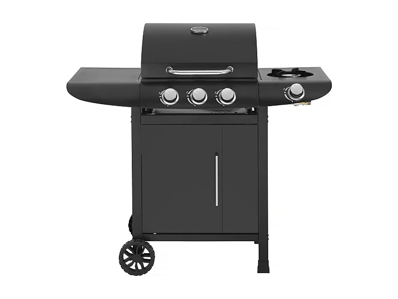 Barbecue gaz "Feria 4" - 4 brûleurs dont 1 latéral - 11.5 kw - Noir