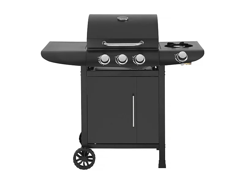 Barbecue gaz "Feria 4" - 4 brûleurs dont 1 latéral - 11.5 kw - Noir