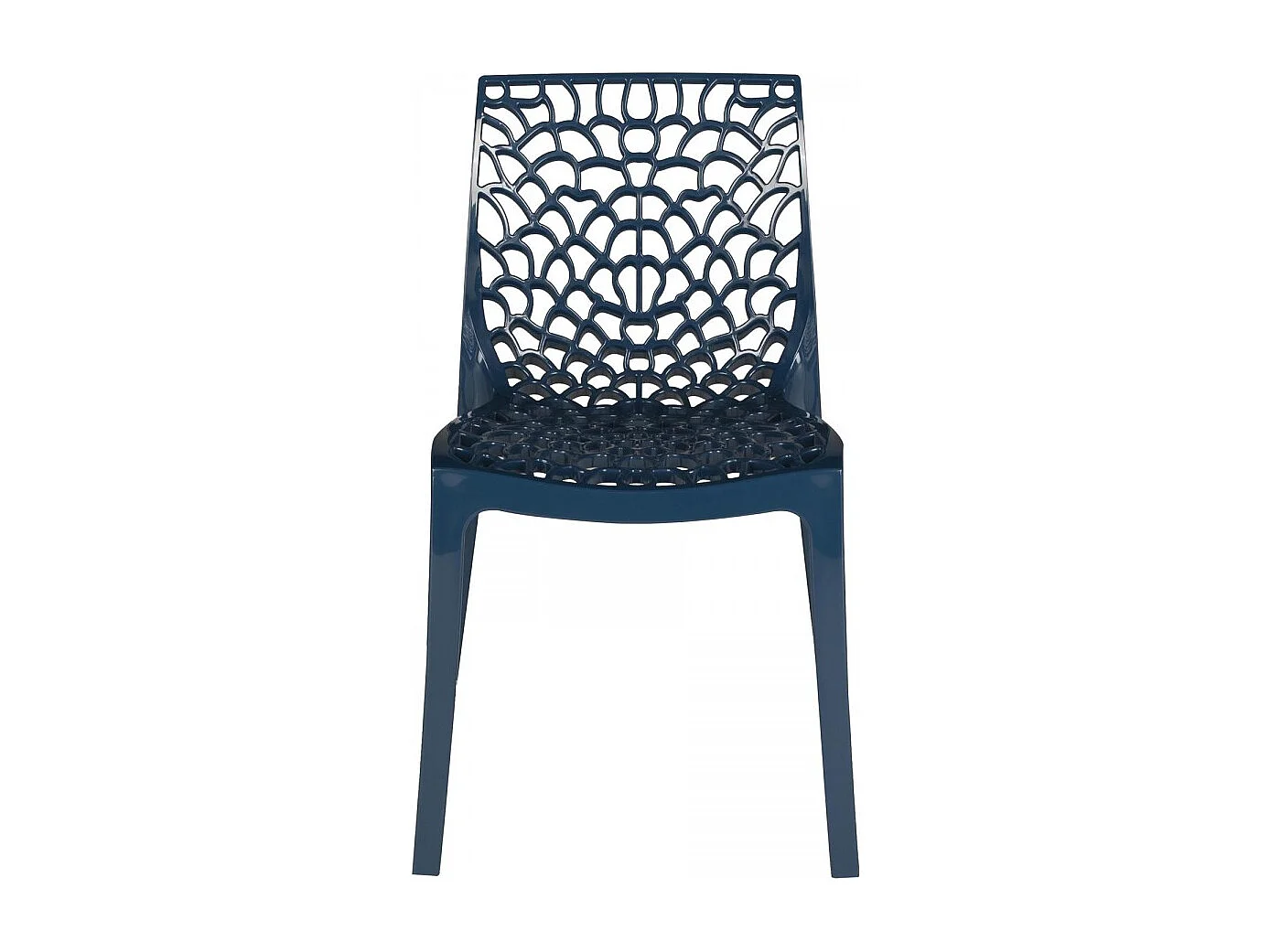 Grand Soleil Gruvyer Stapelbar Polypropylen Küche Bar Stühle - Dunkel Blau