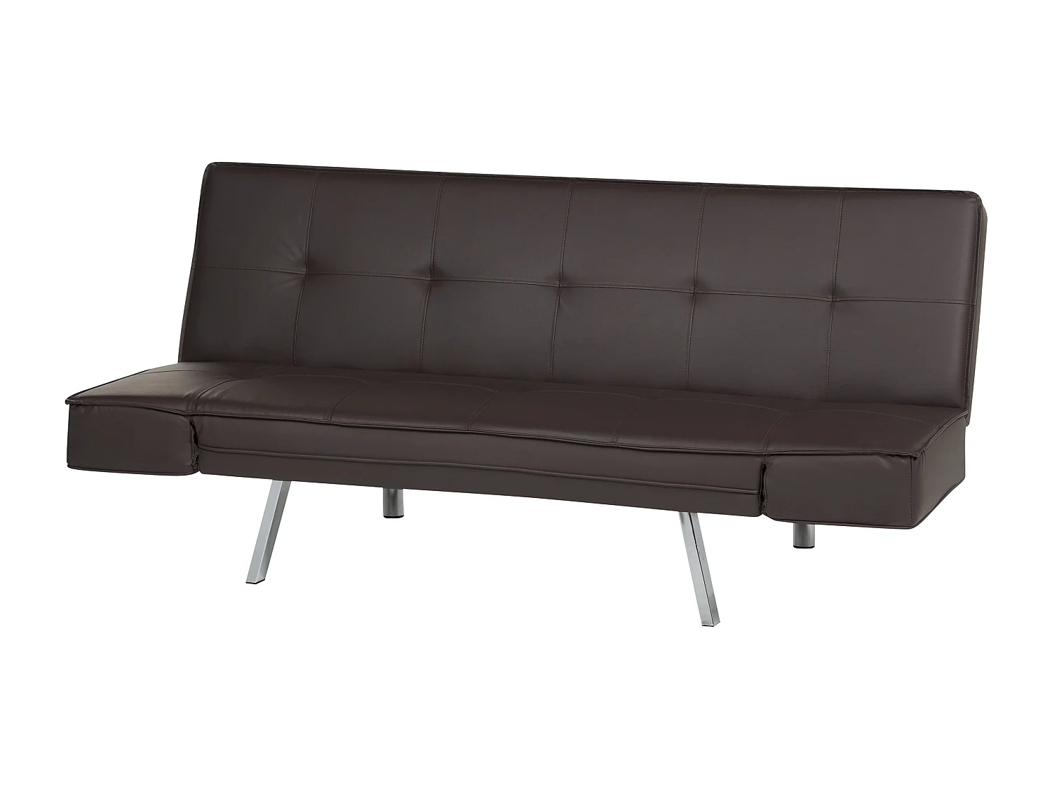 Canapé-lit BRISTOL Marron foncé Cuir PU