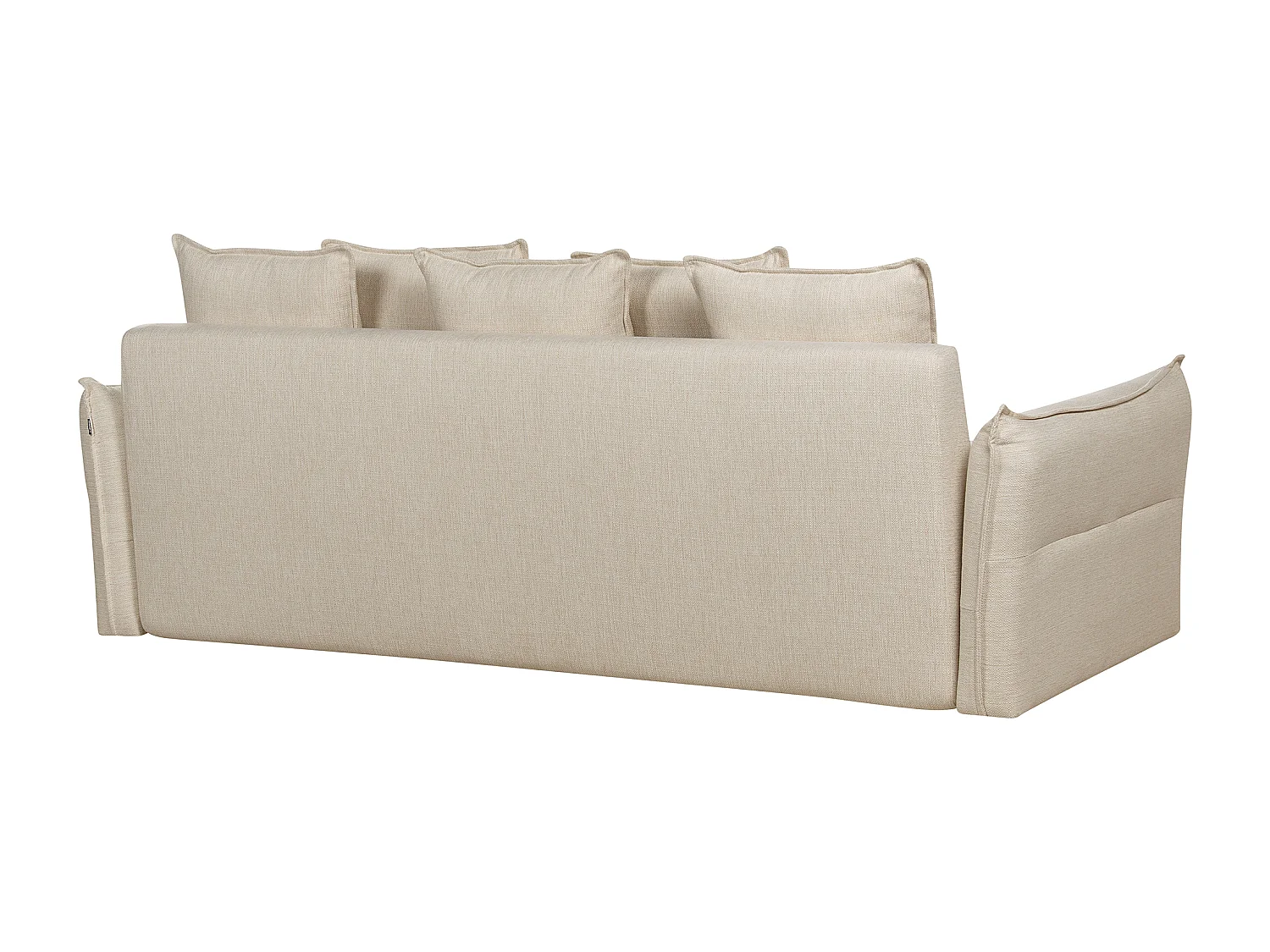 Canapé-lit 3 places KRAMA Tissu Beige avec rangement