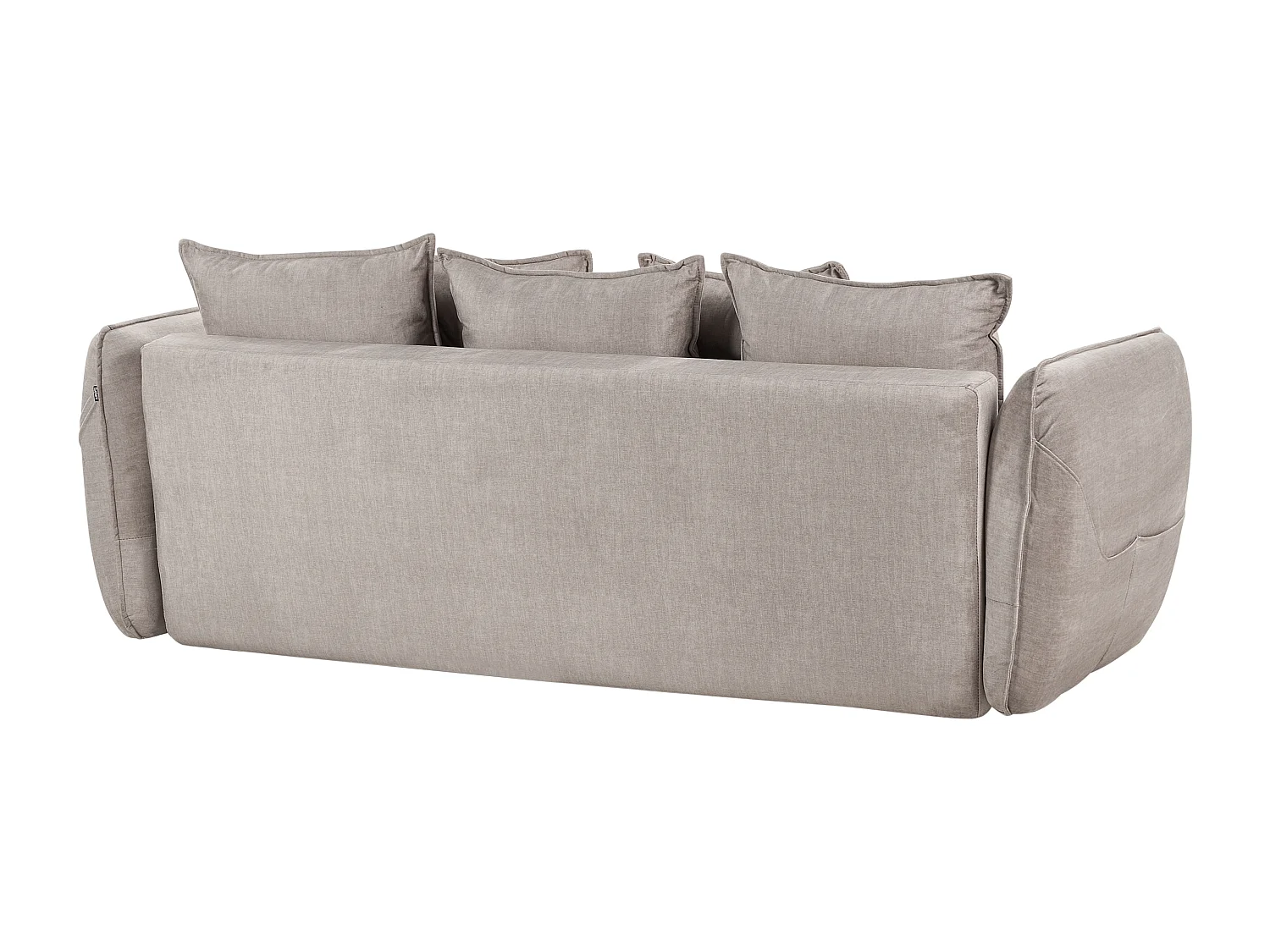 Slaapbank VALLANES Fluweel Taupe met opbergruimte 2-zitter