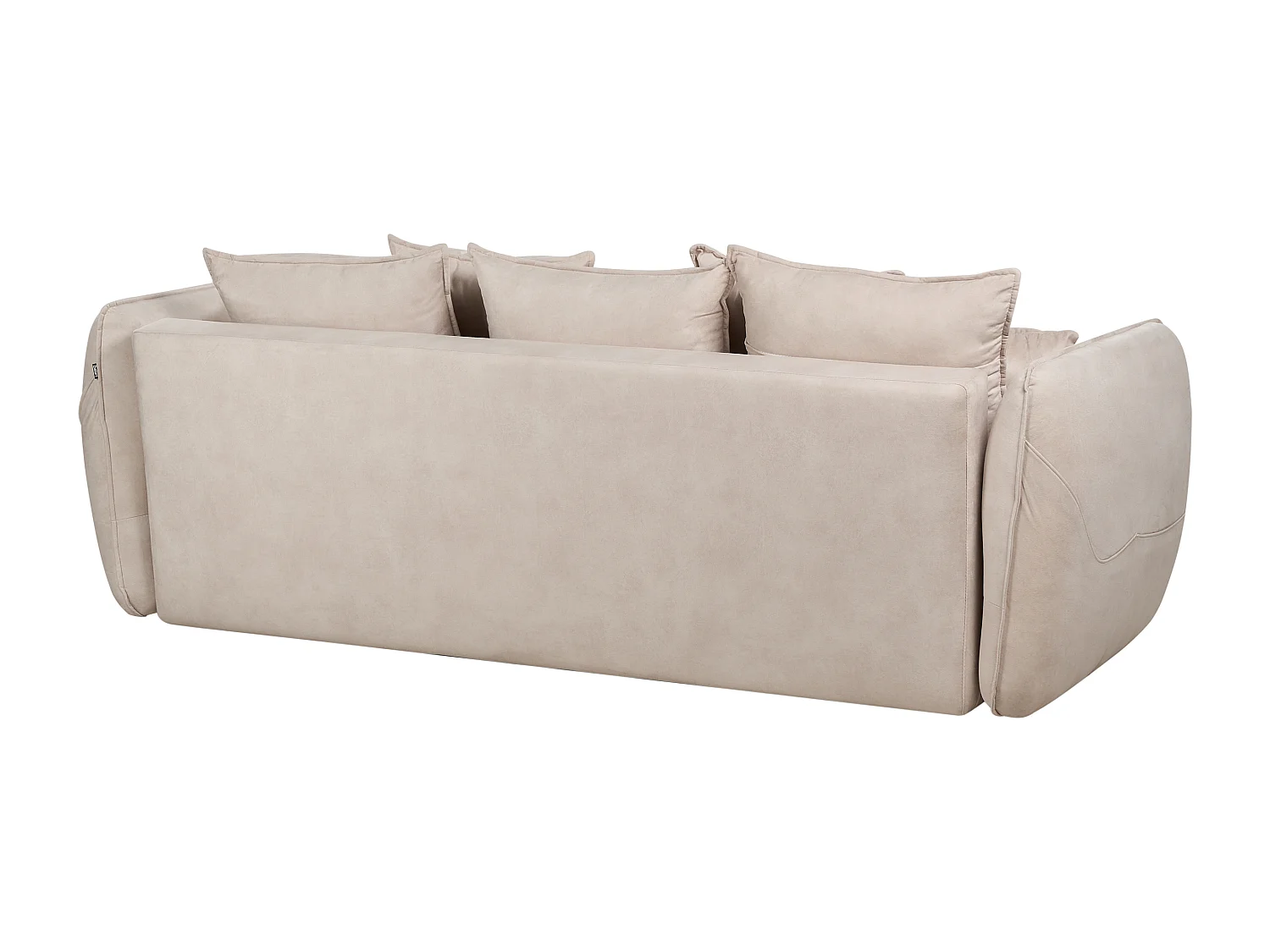 Slaapbank VALLANES Fluweel Beige met opbergruimte 2-zitter