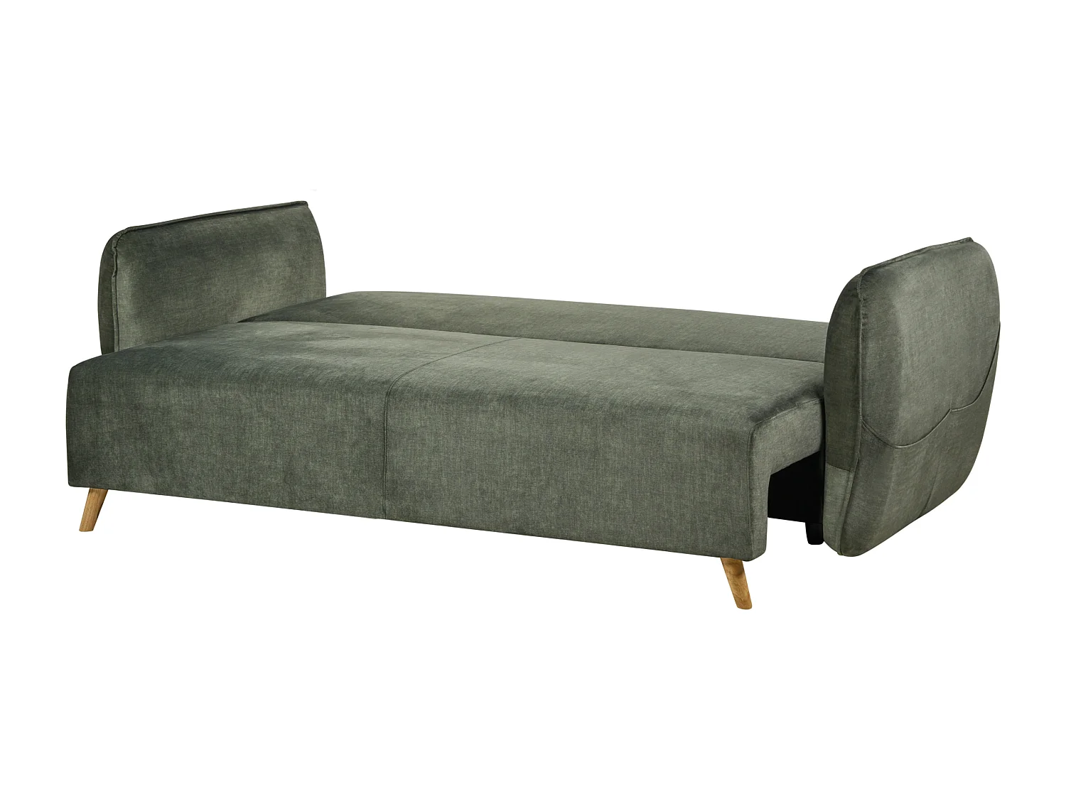 Slaapbank met opbergruimte fluweel groen VALLANES