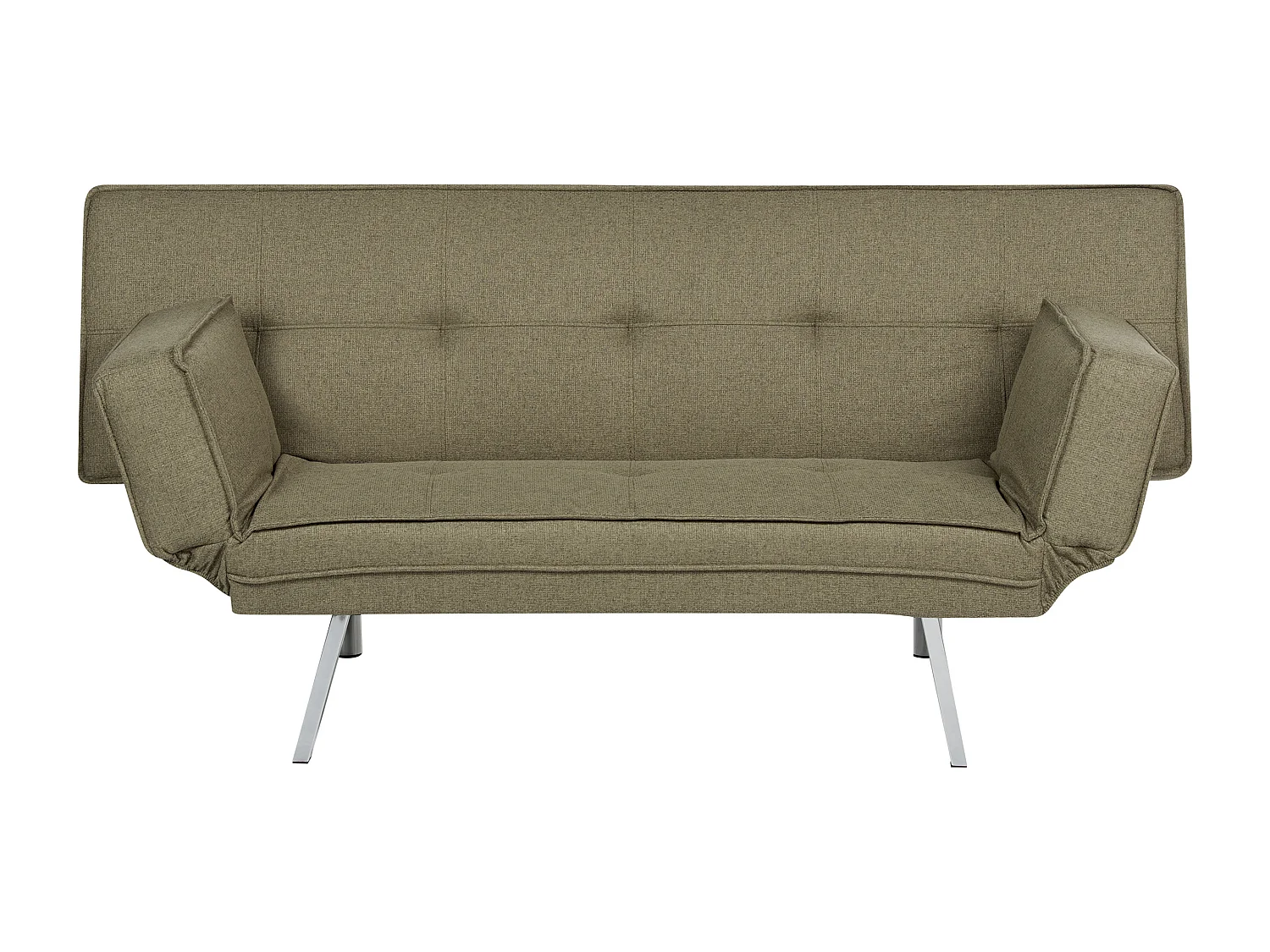 3-Sitzer Schlafsofa Stoffbezug Leinenoptik grün verstellbare Armlehnen Bristol