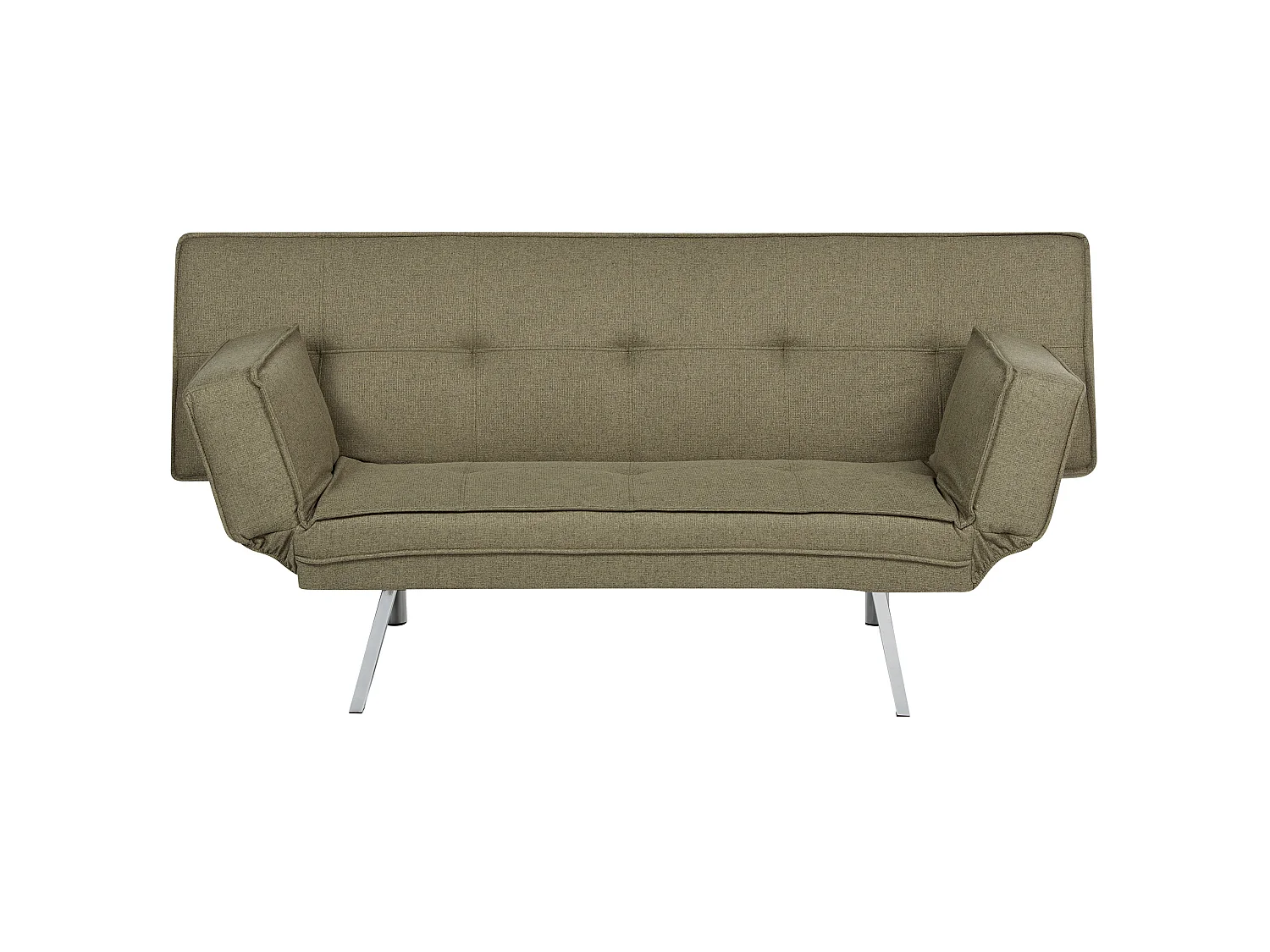Canapé convertible clic-clac 3 places en coton vert olive BRISTOL