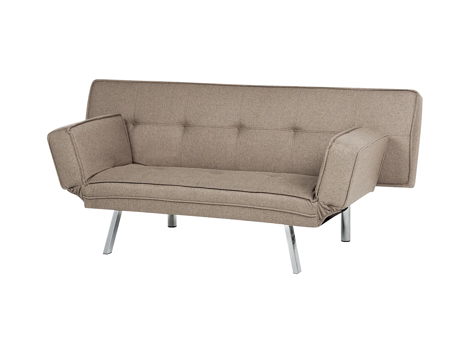 Canapé-lit 3 places BRISTOL Tissu Marron