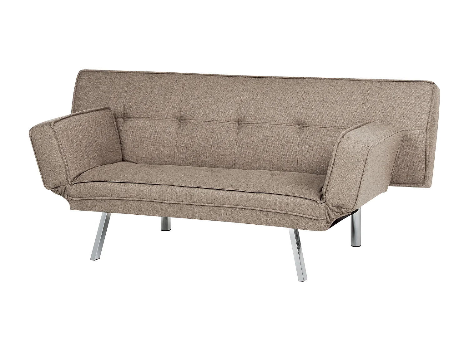 Sofá-cama BRISTOL Tecido Castanho 3 lugares