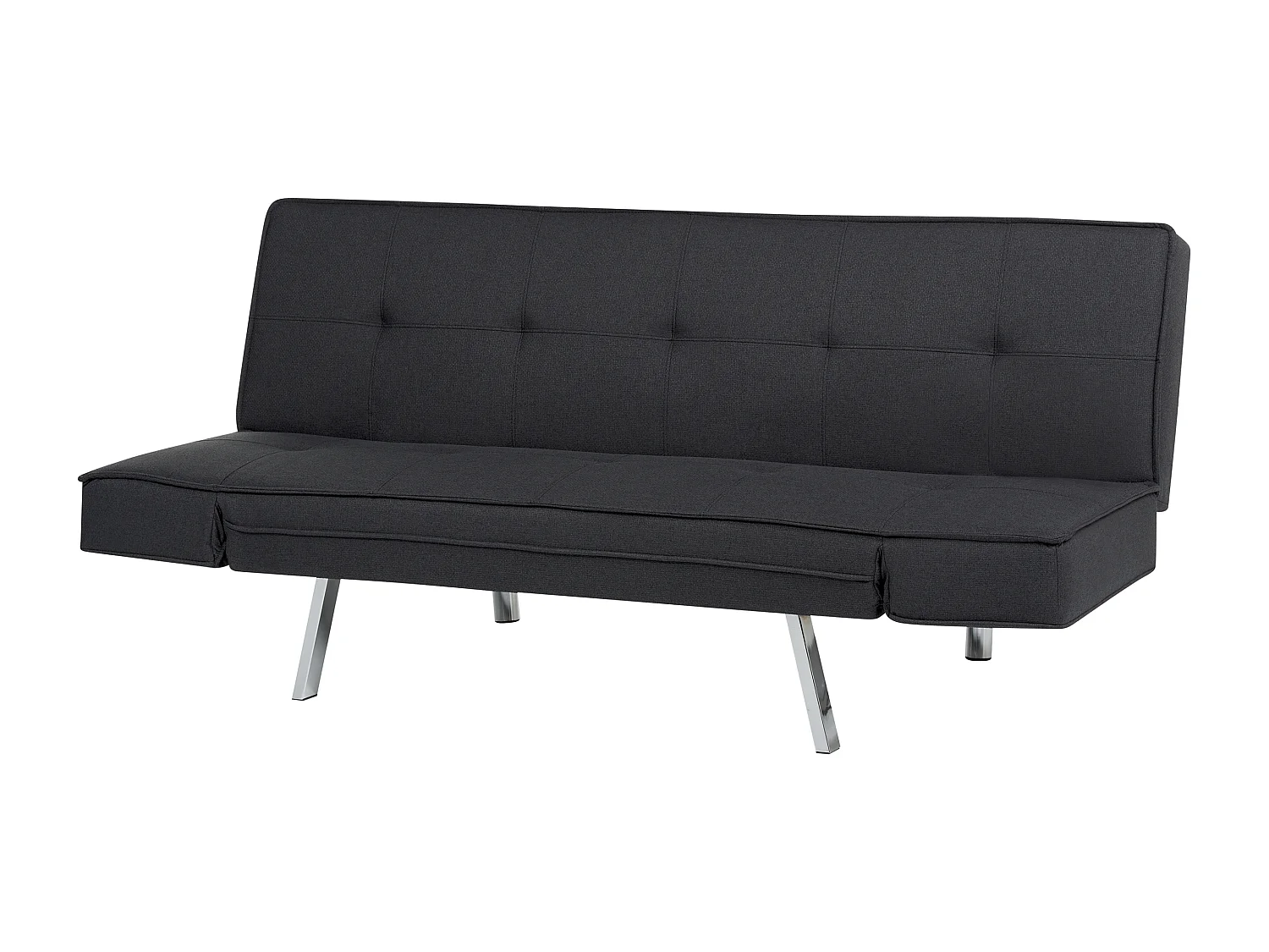 Canapé-lit en tissu noir BRISTOL