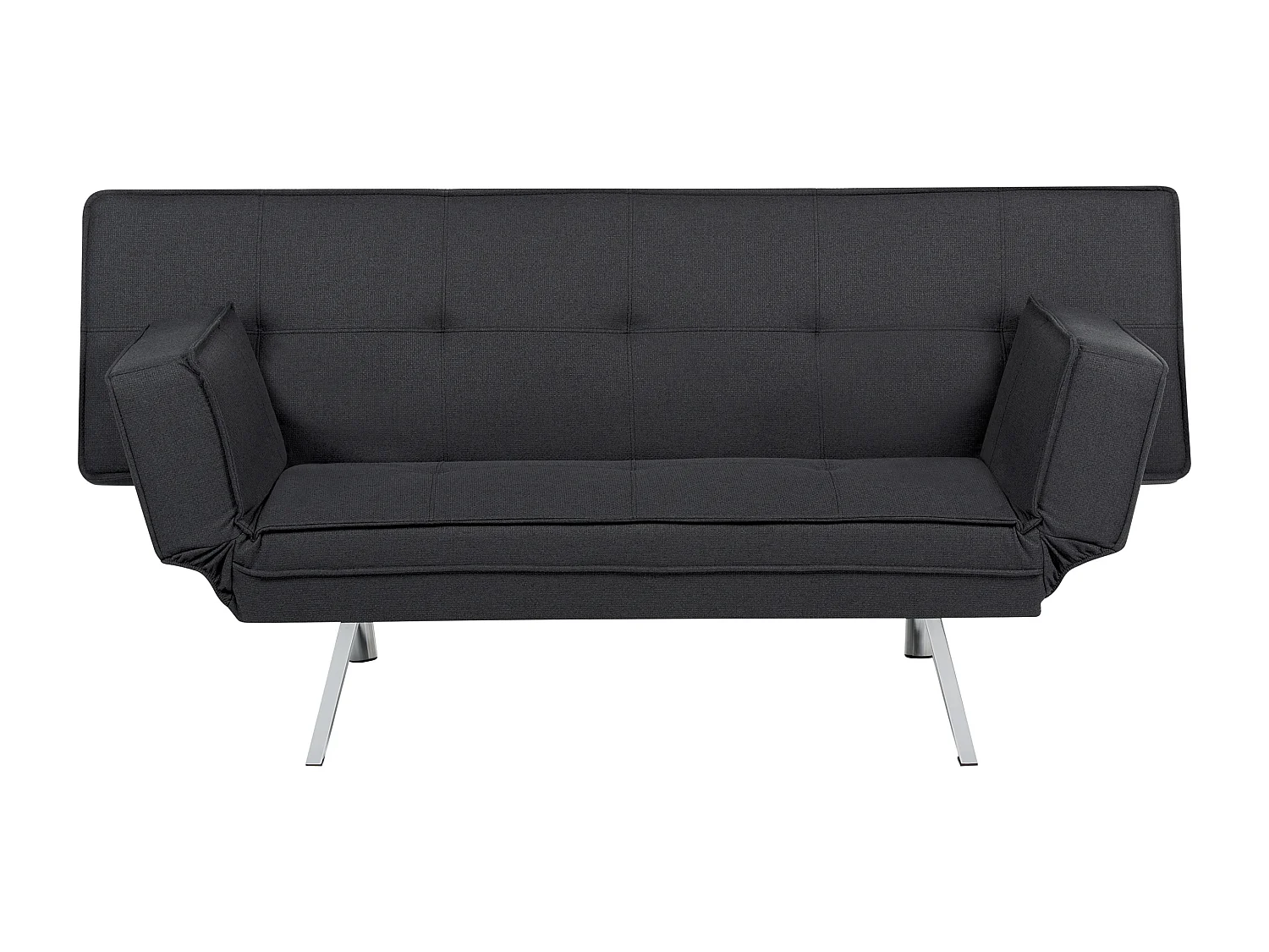 Canapé-lit en tissu noir BRISTOL