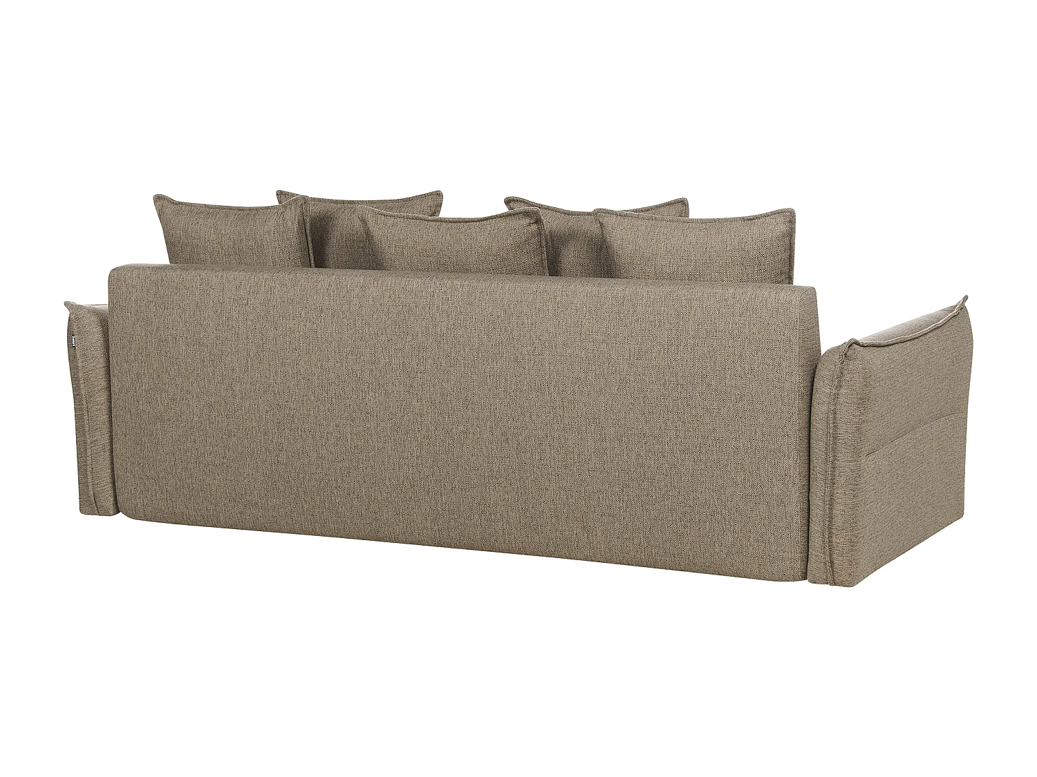 Sofa rozkładana KRAMA Brązowy ze schowkiem dla 3 osób