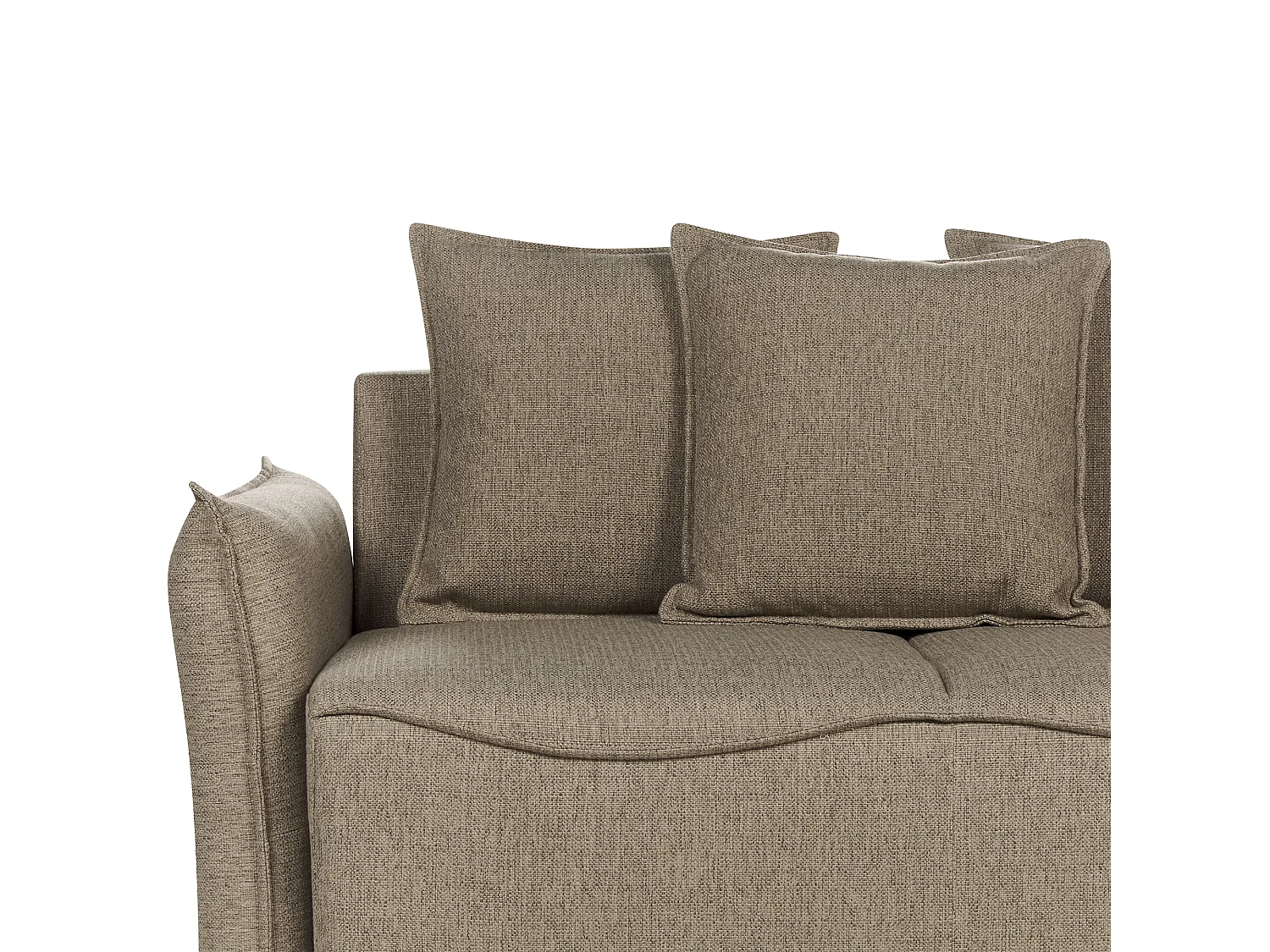 Sofa rozkładana KRAMA Brązowy ze schowkiem dla 3 osób