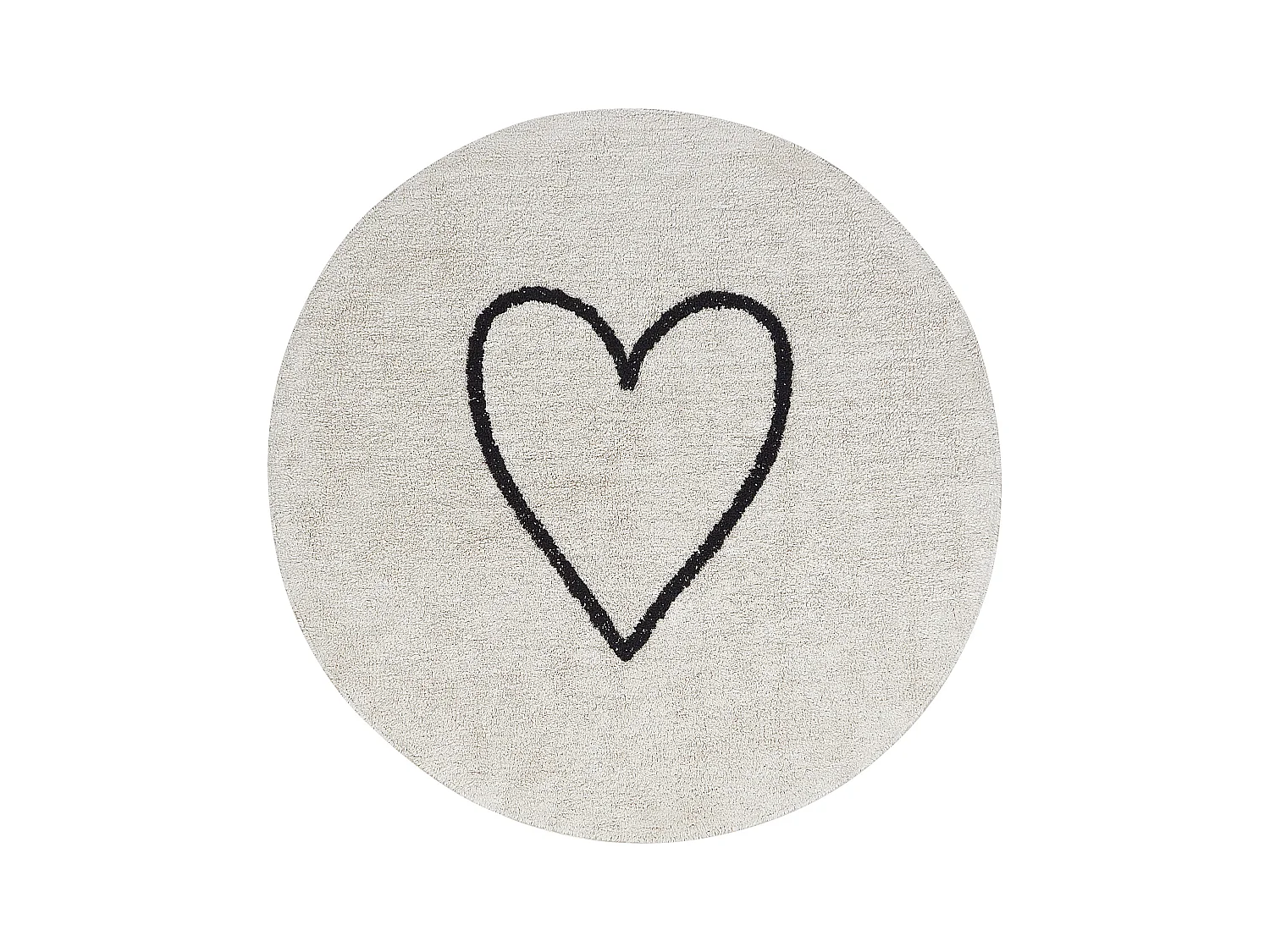 Tapis enfant HEART Beige ø 140 cm Coton