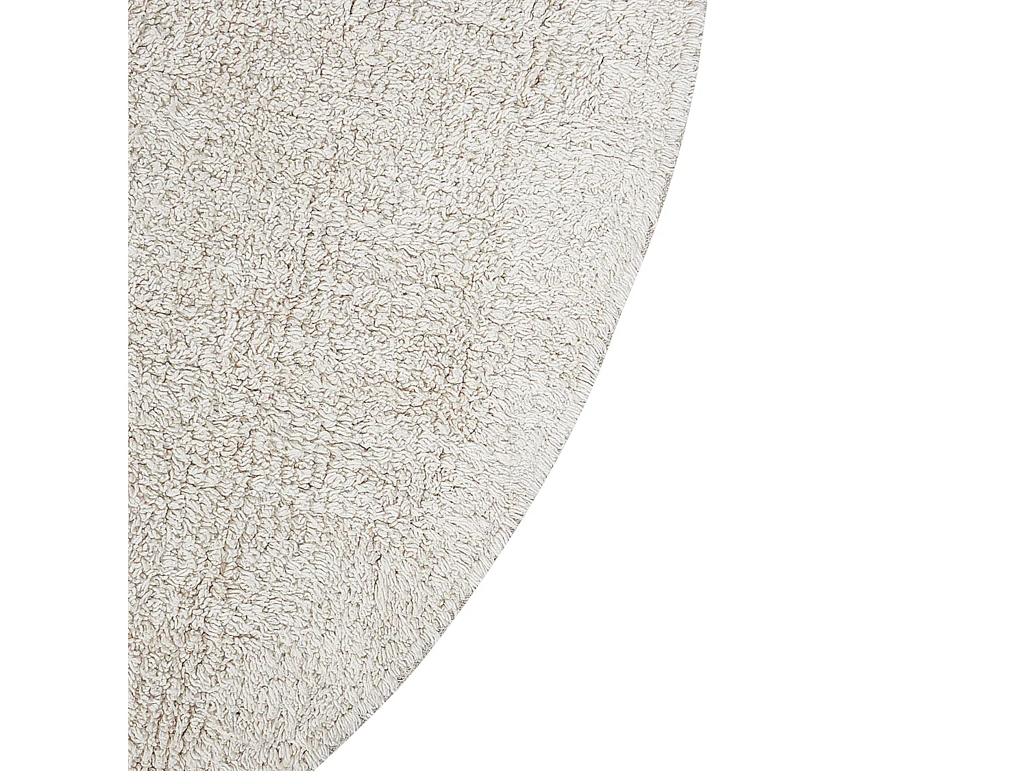 Alfombra de algodón redonda beige ø 140 cm HEART