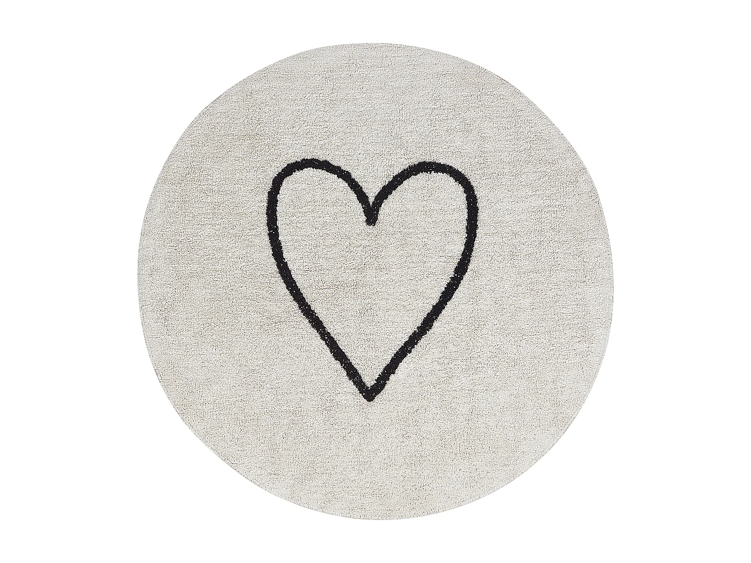 Tapis de sol 140 cm beige HEART