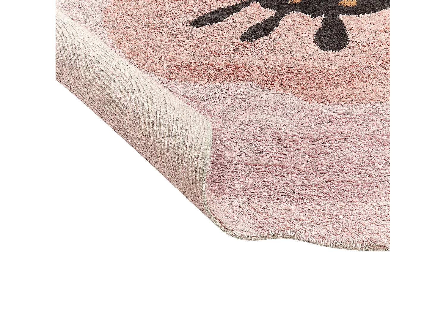 Tapis enfant KHARAT Rose pastel ø 140 cm Coton