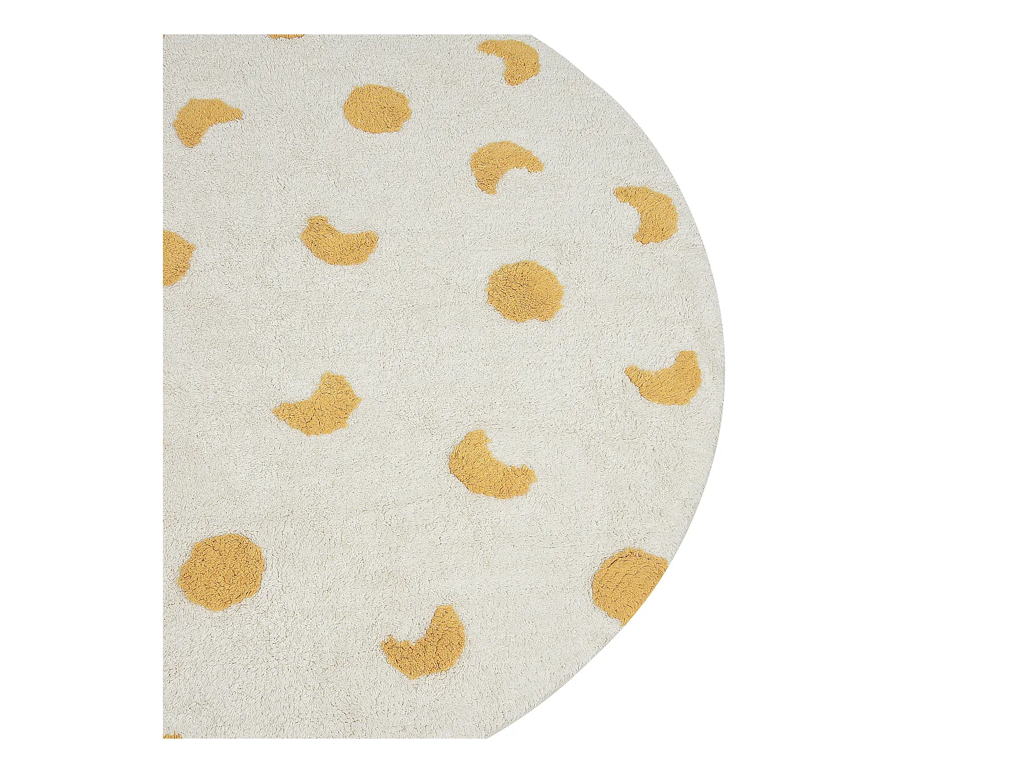 Alfombra de algodón redonda beige claro ø 140 cm LOTI